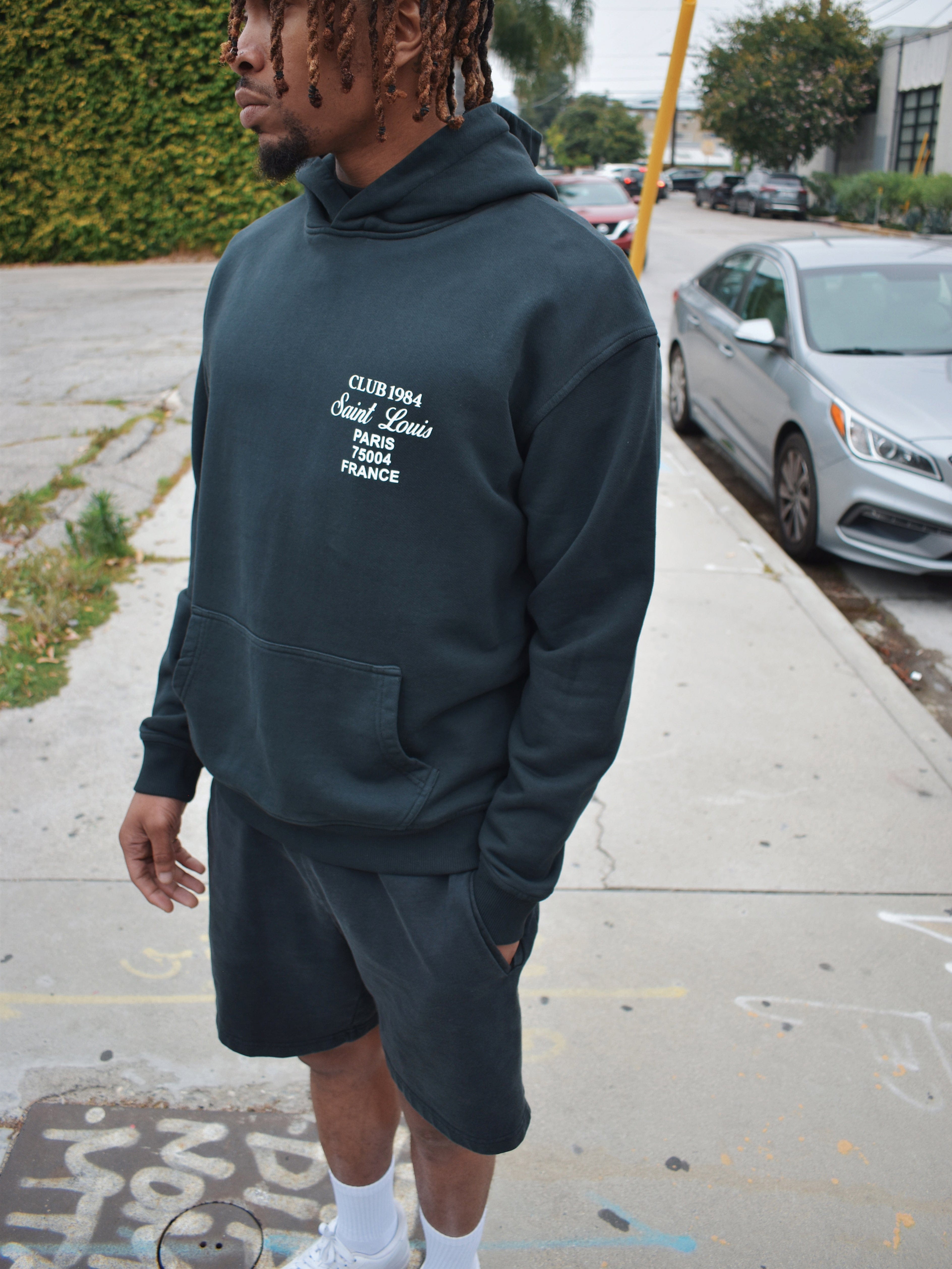 CLUB 1984. Patron 84 Hoodie - Washed Black Hoodie