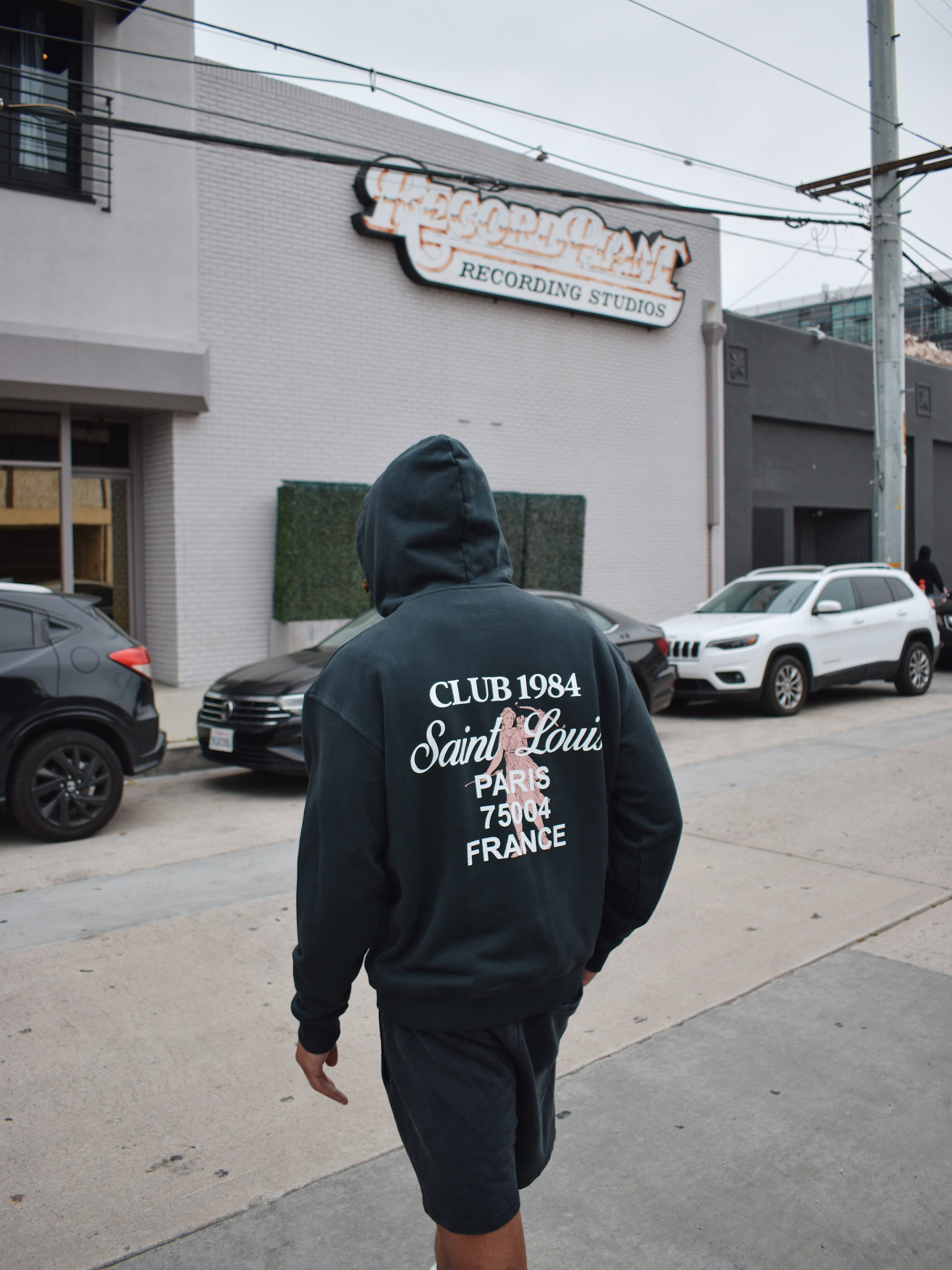CLUB 1984. Patron 84 Hoodie - Washed Black Hoodie