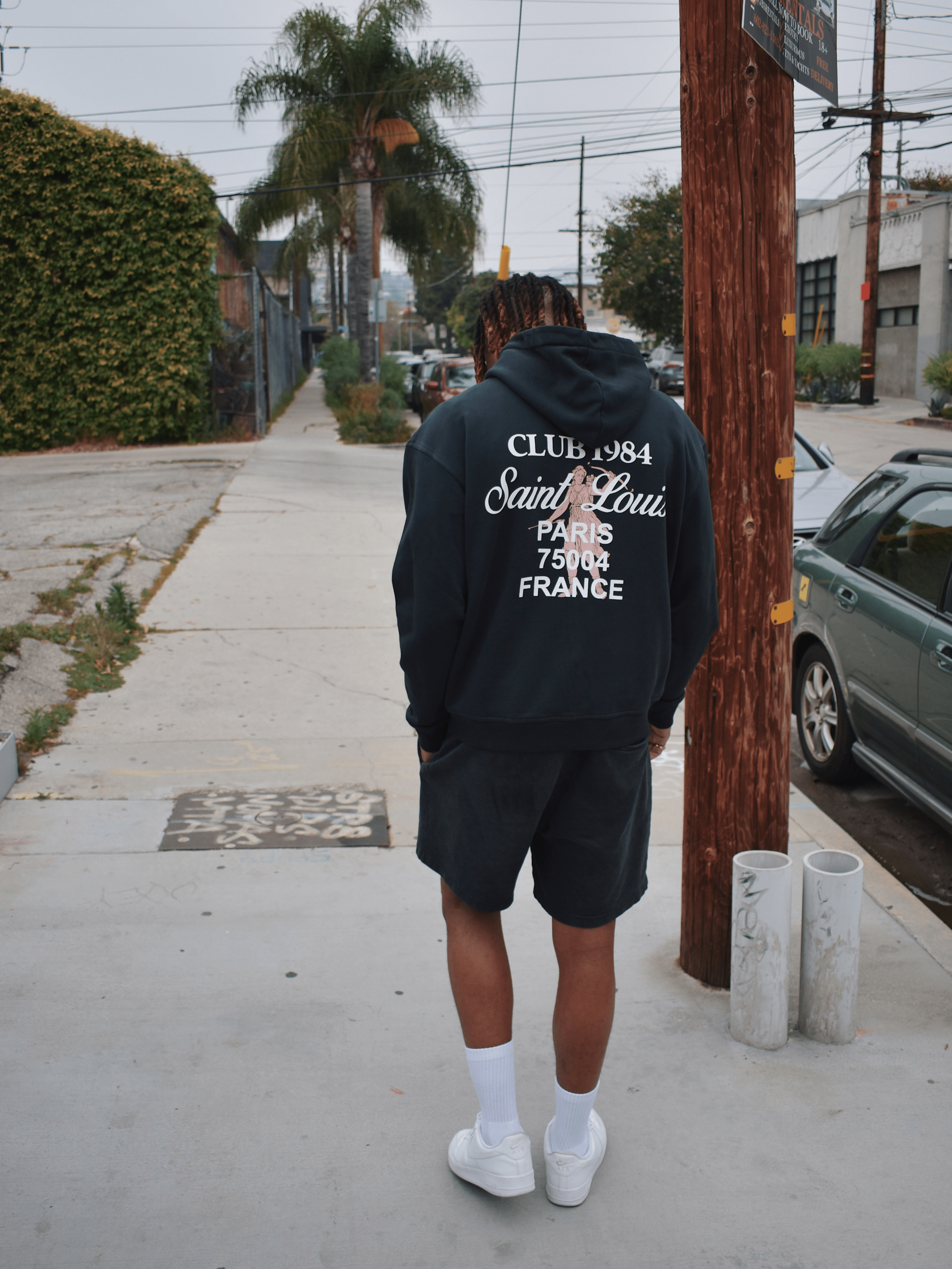 CLUB 1984. Patron 84 Hoodie - Washed Black Hoodie