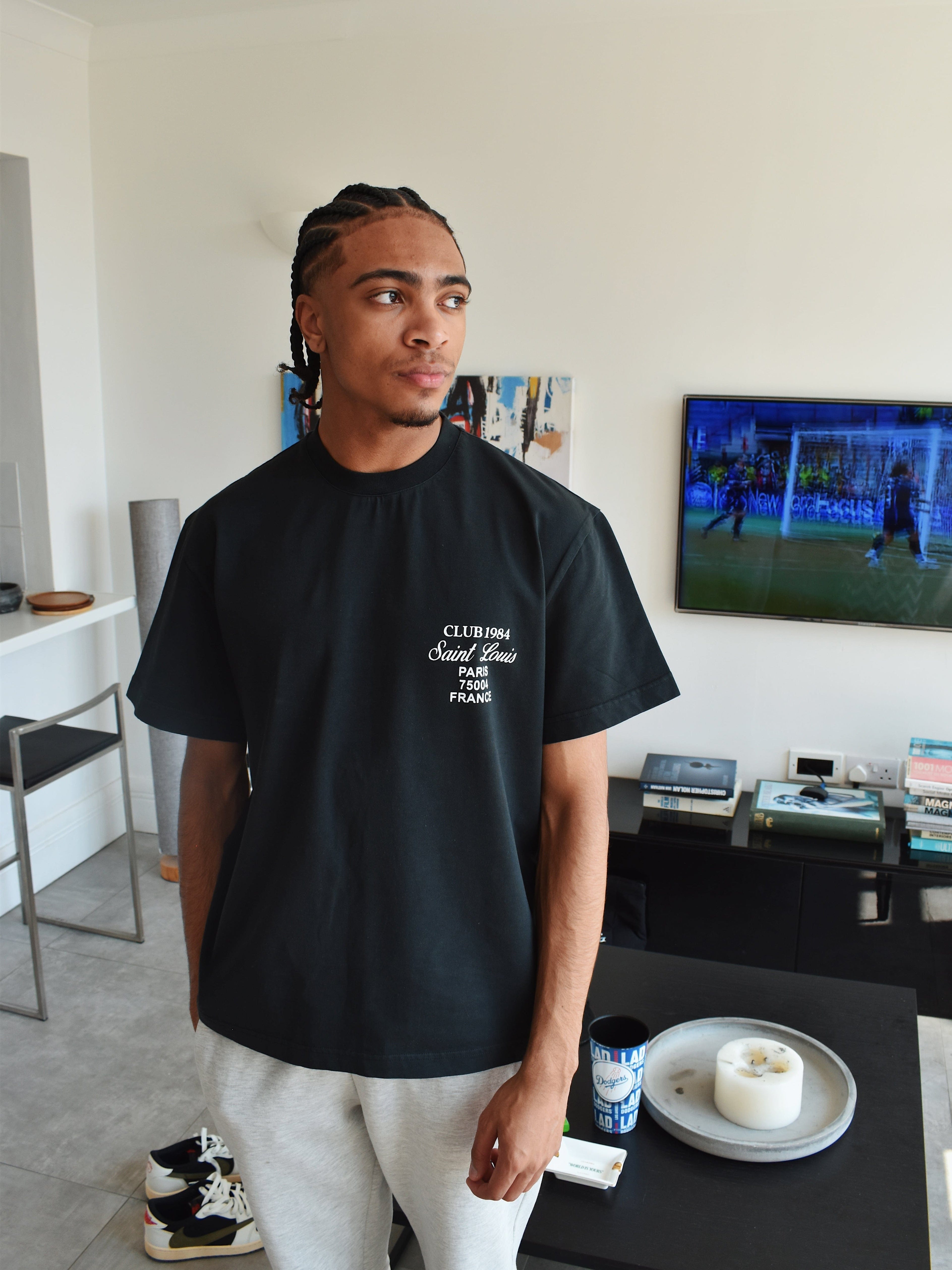 CLUB 1984. Patron 84 T-shirt - Washed Black T-Shirt