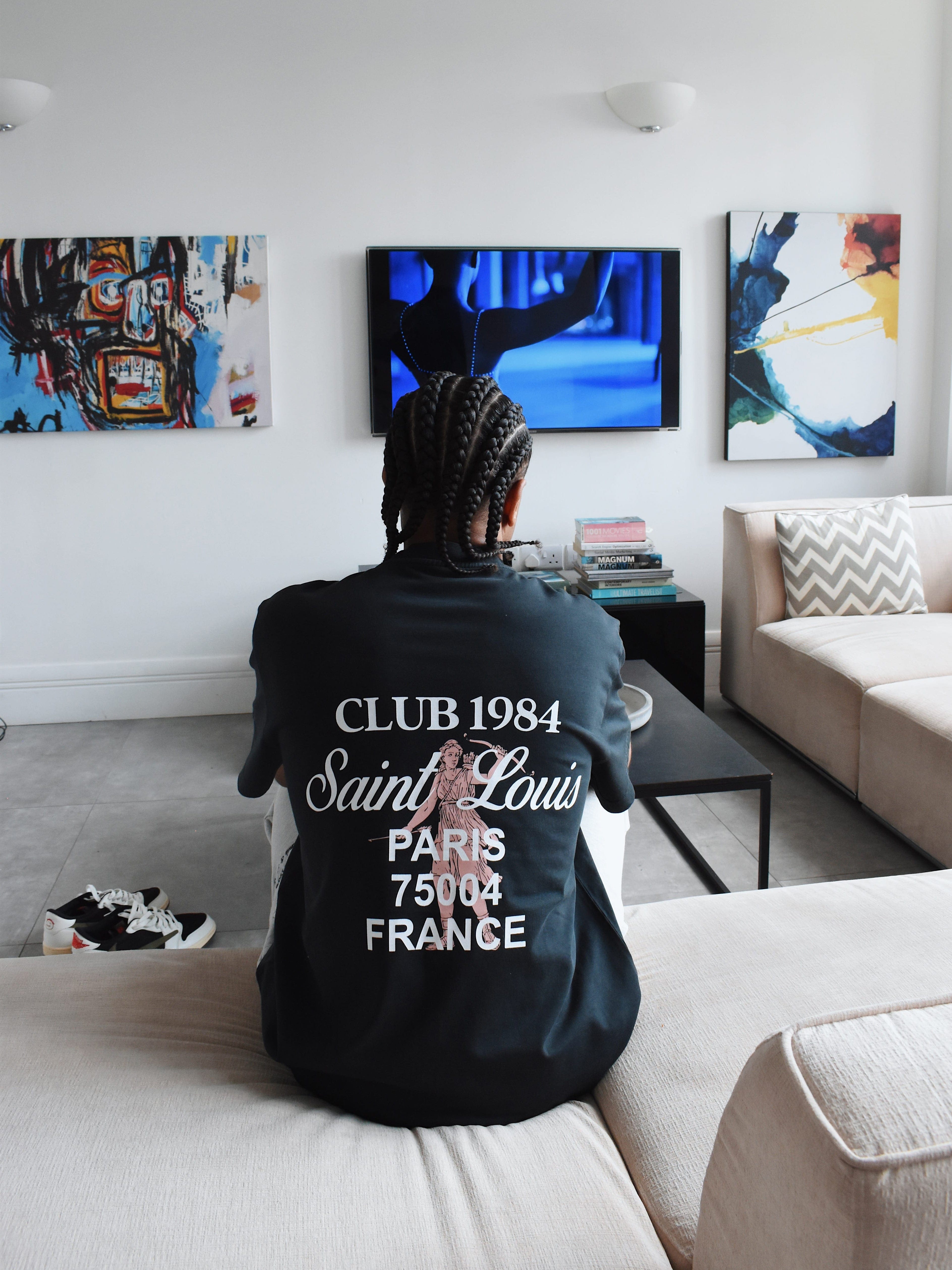 CLUB 1984. Patron 84 T-shirt - Washed Black T-Shirt