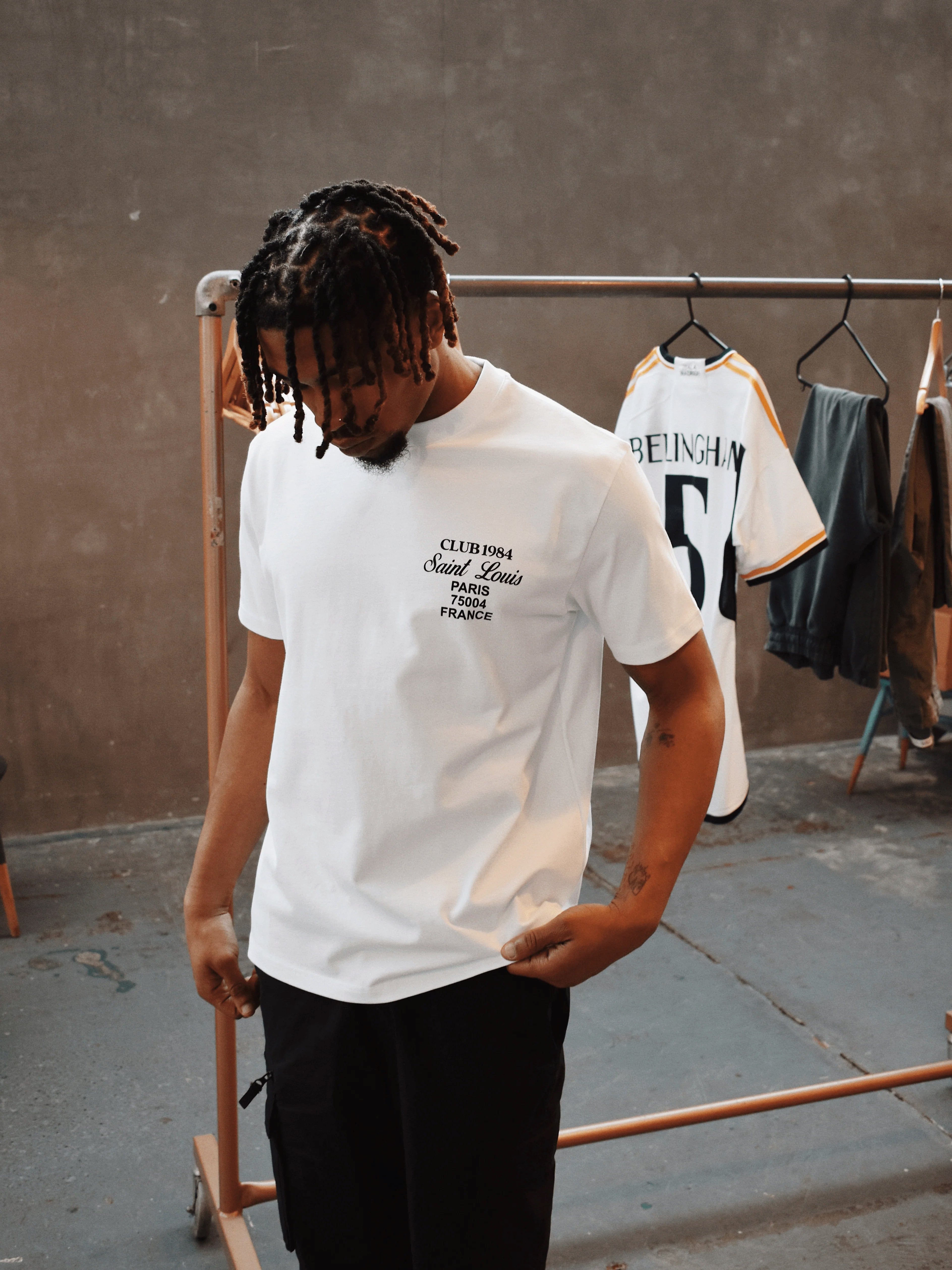 CLUB 1984. Patron 84 T-shirt - White/Orange T-Shirt