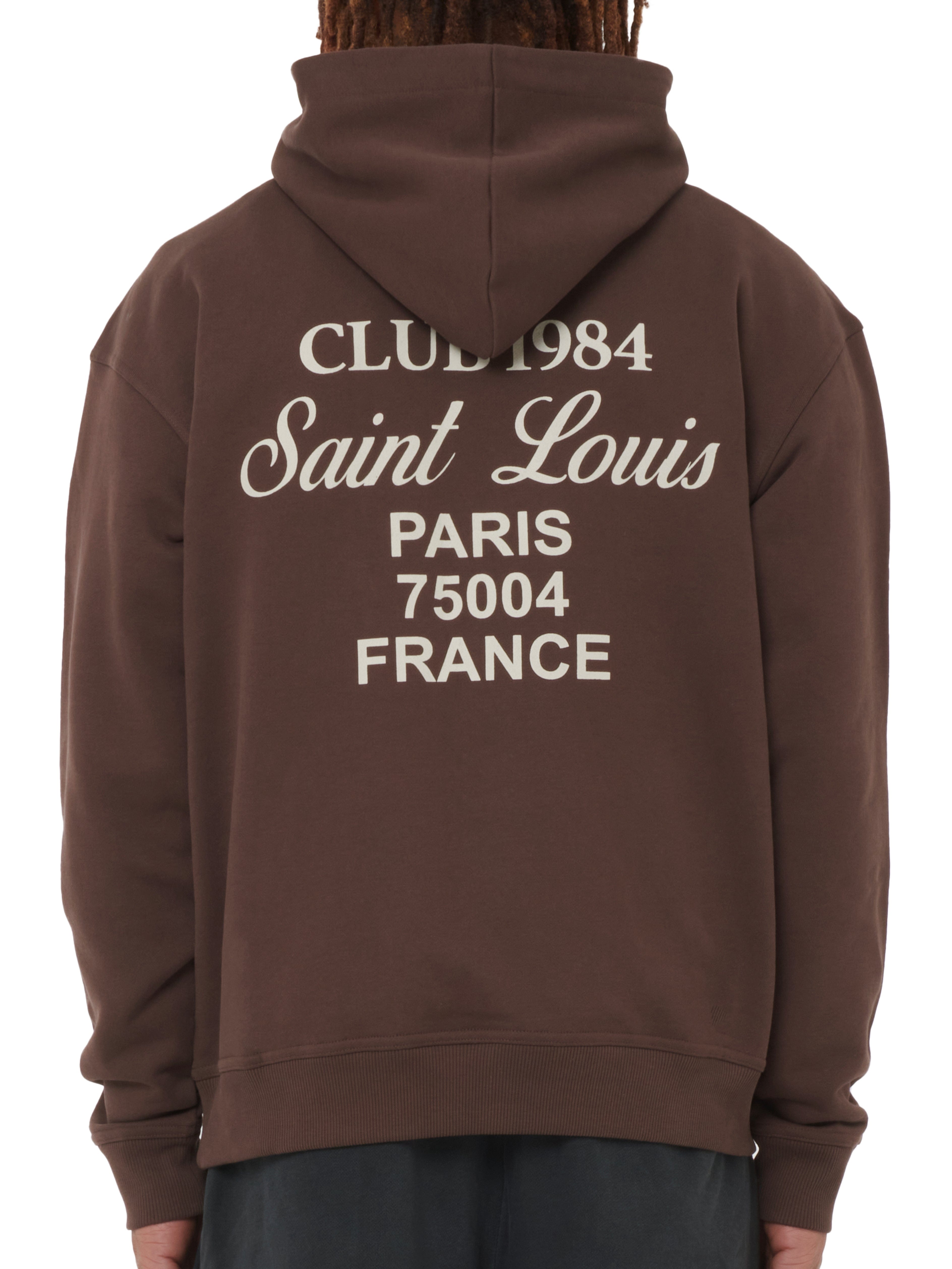 CLUB 1984. Patron Script Hoodie - Brown Hoodie
