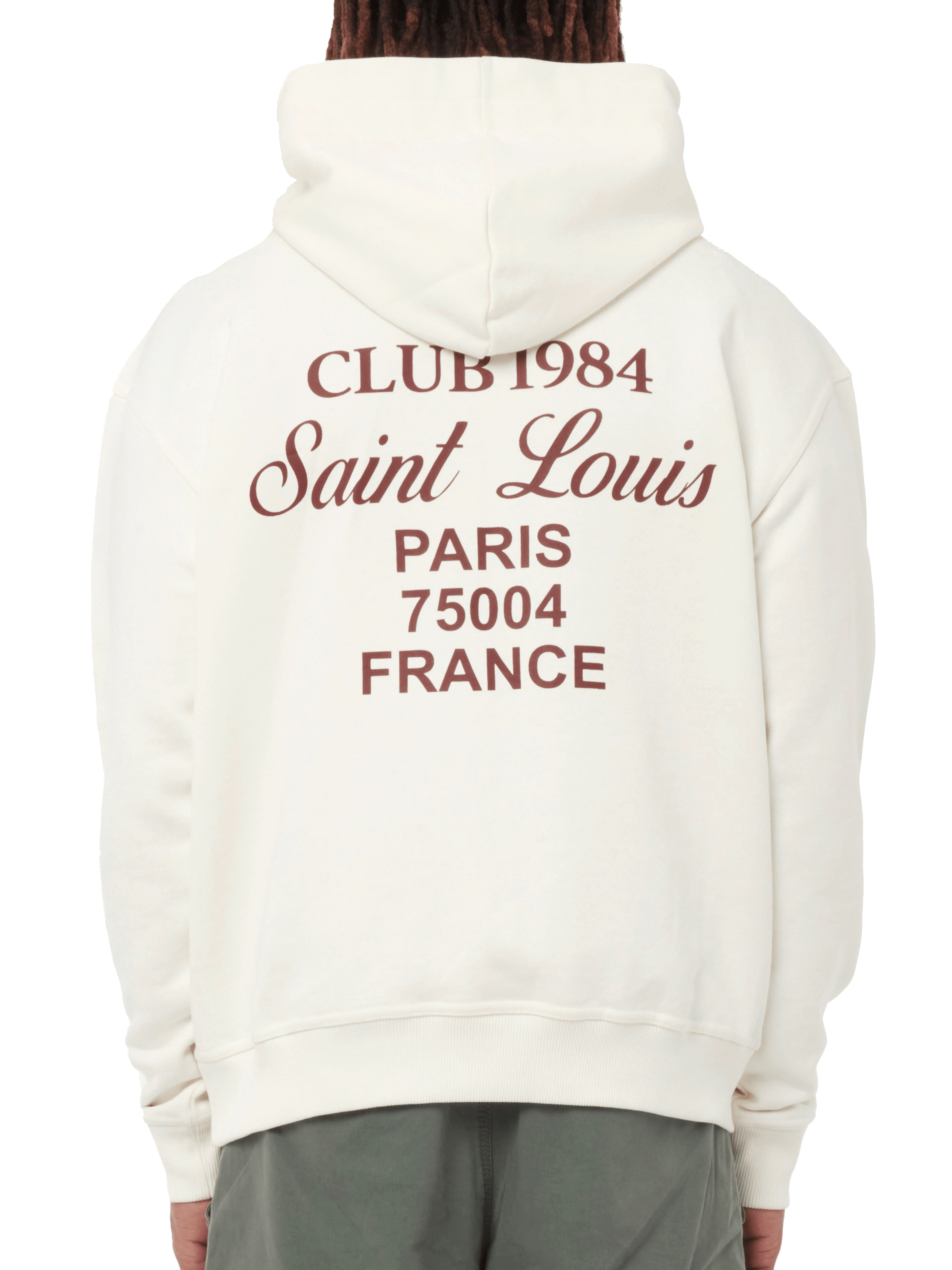 CLUB 1984. Patron Script Hoodie - Off White Hoodie
