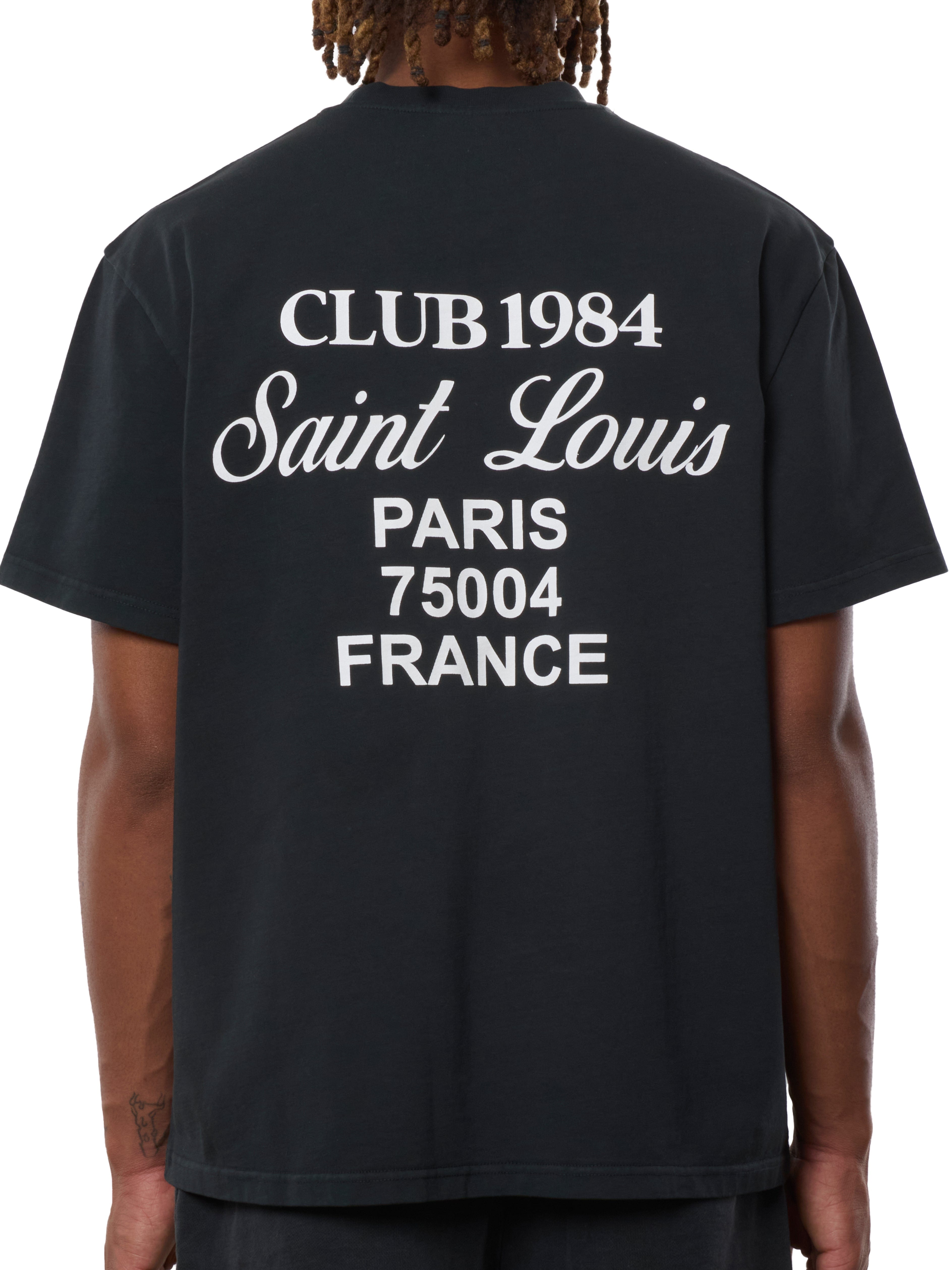 CLUB 1984. Patron Script T-shirt - Washed Black T-Shirt