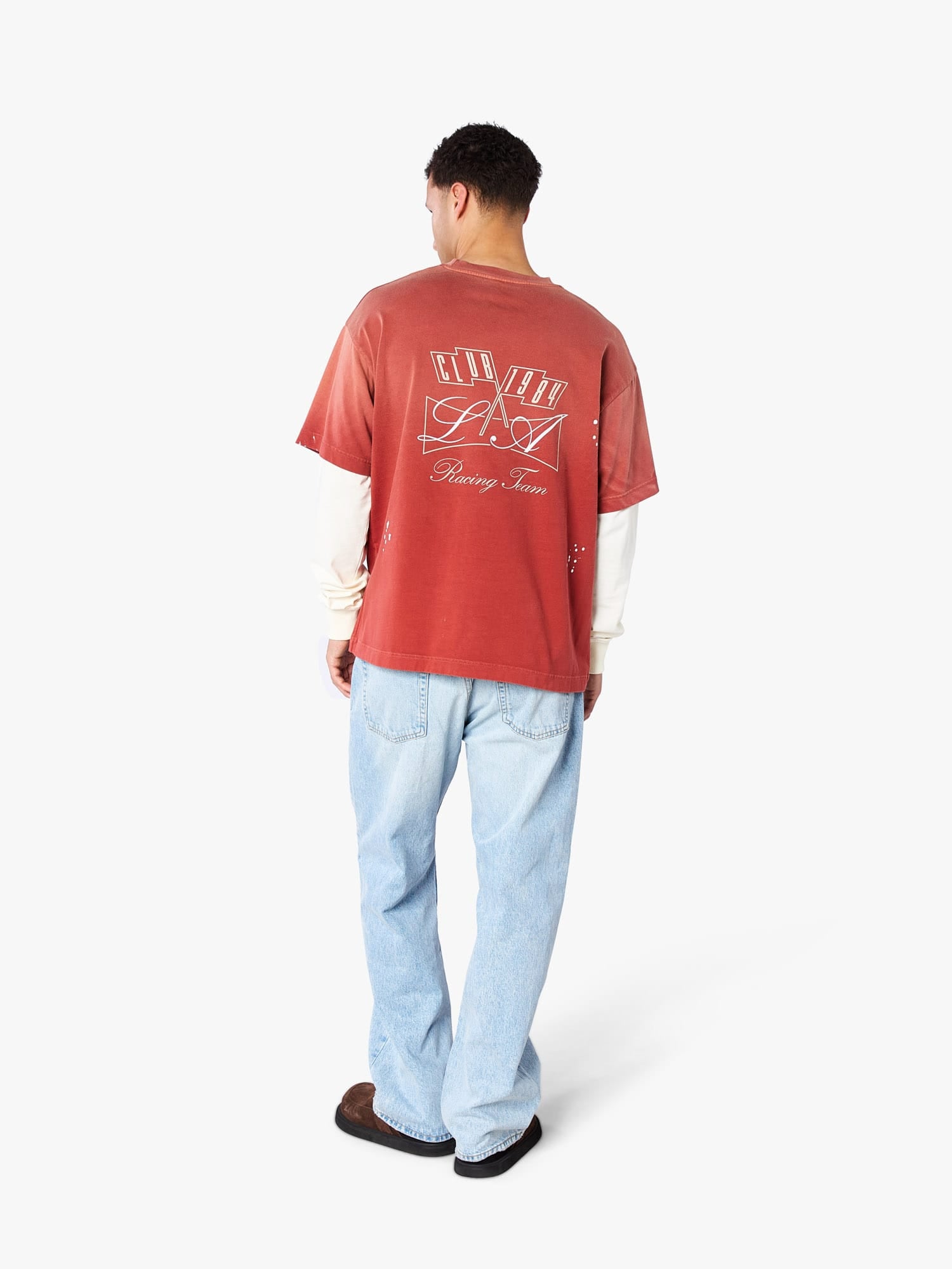 CLUB 1984. Piston LS T-shirt - Washed Orange T-Shirt