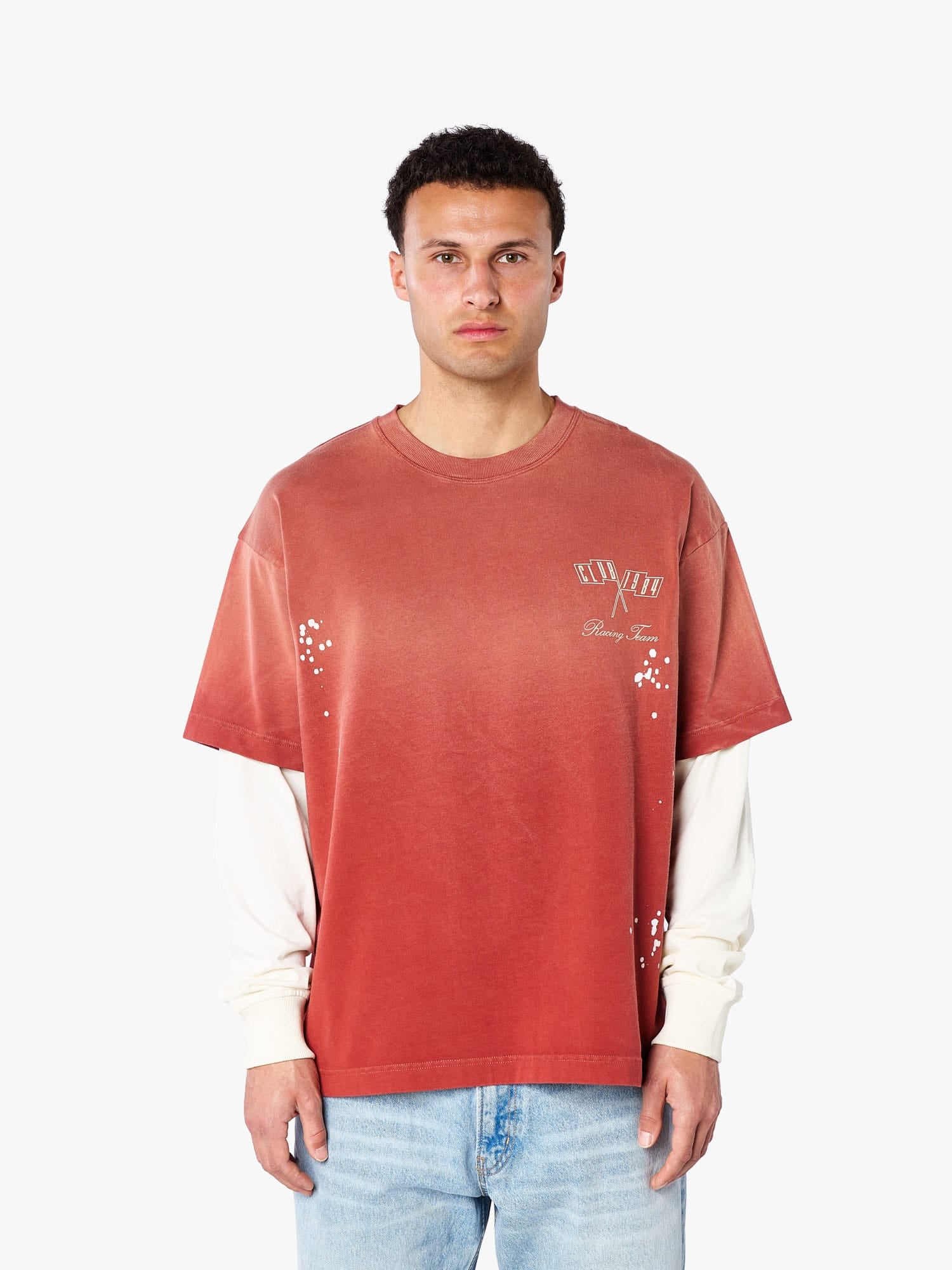 CLUB 1984. Piston LS T-shirt - Washed Orange T-Shirt