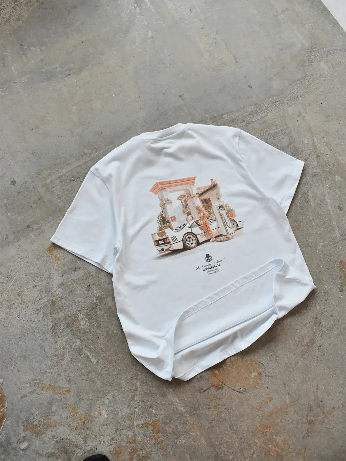 CLUB 1984. Pit Stop T-shirt - White T-Shirt