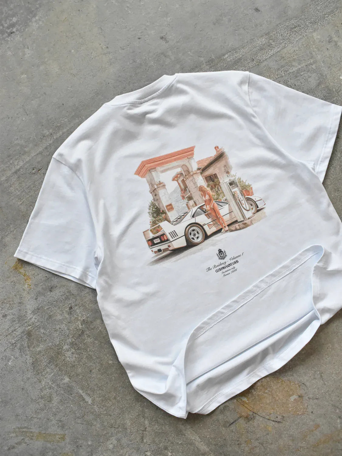 CLUB 1984. Pit Stop T-shirt - White T-Shirt