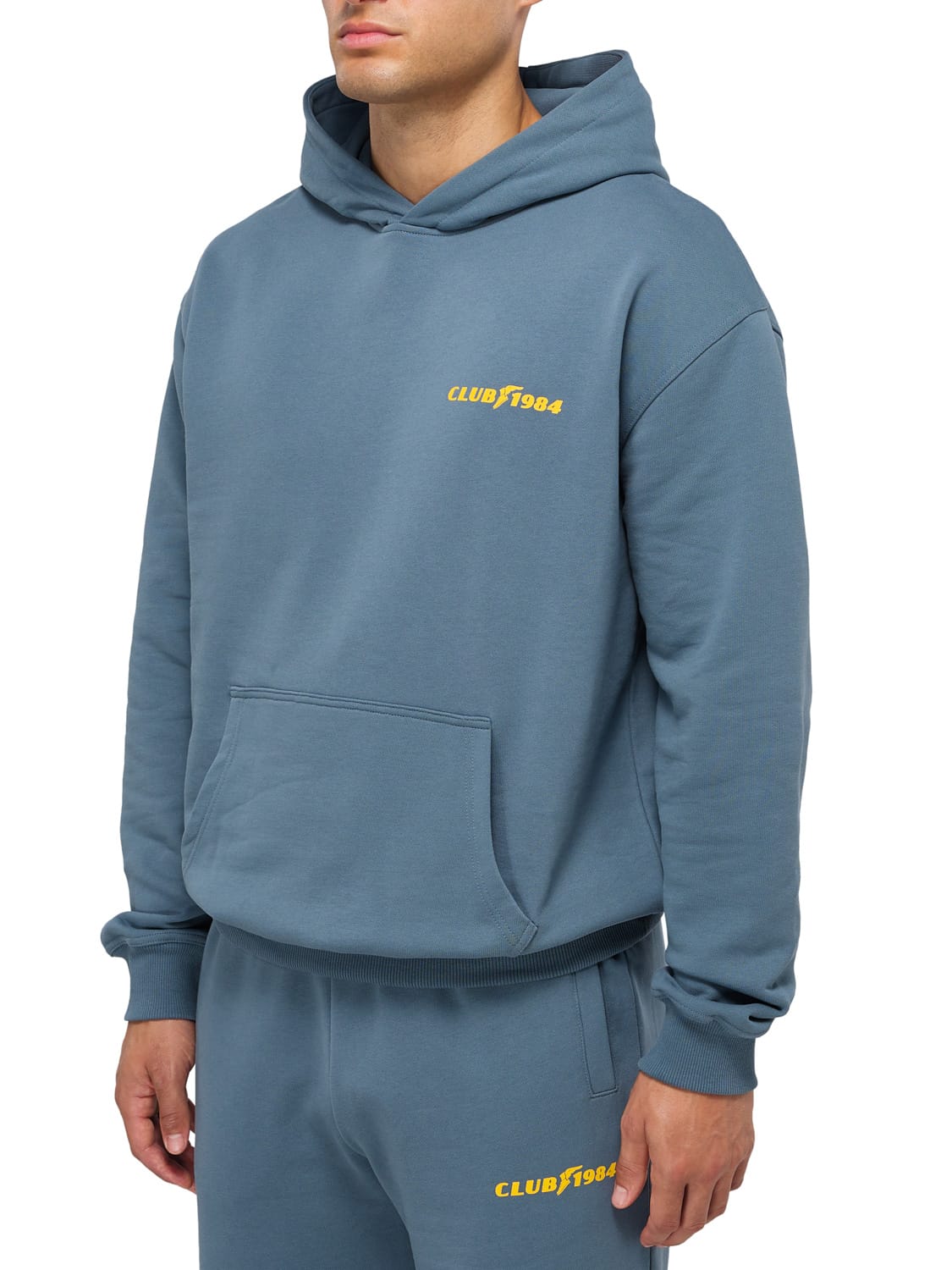 CLUB 1984. Pitstop Hoodie - Slate Blue Hoodie