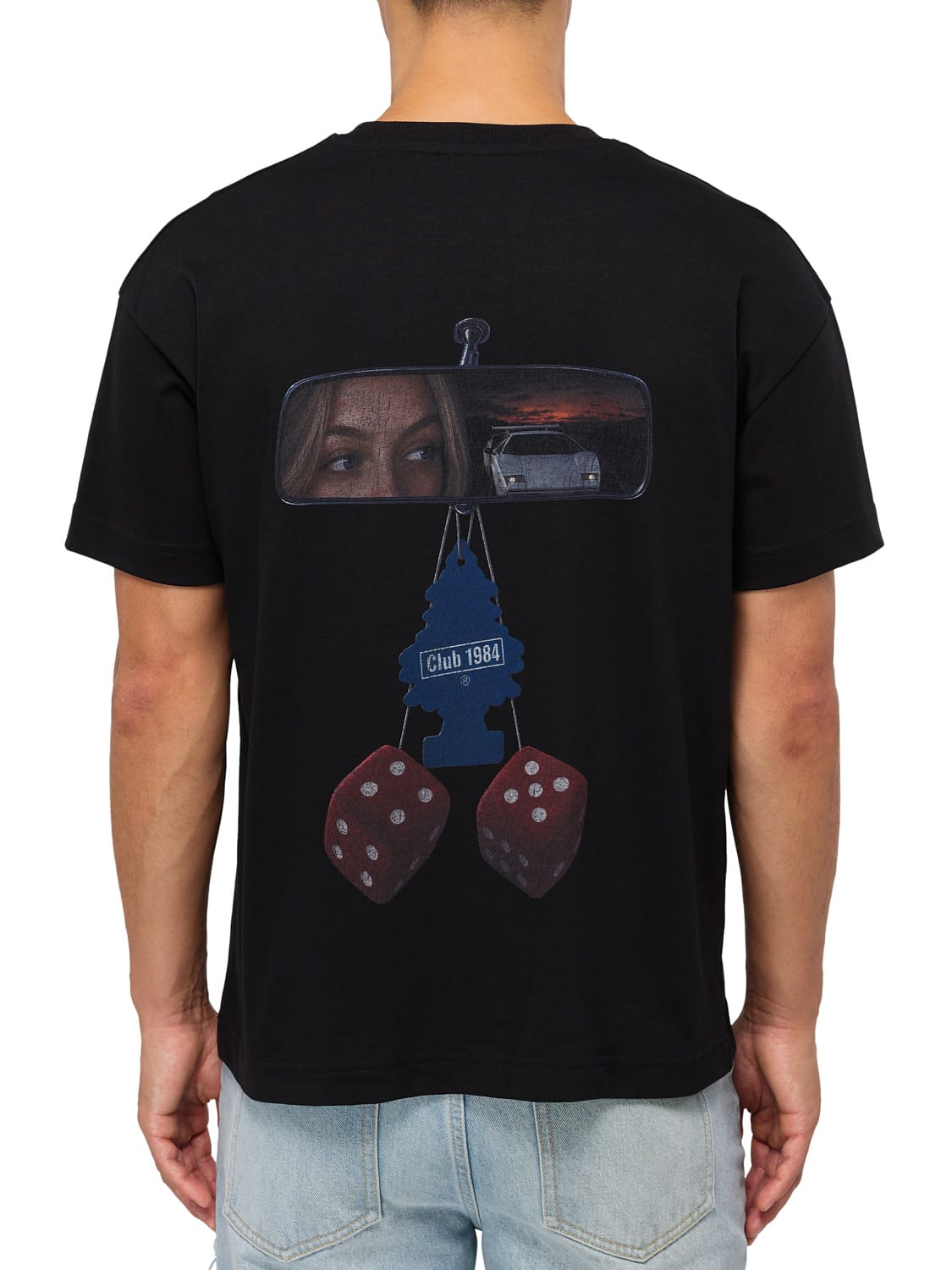 CLUB 1984. Rear View T-shirt - Black T-Shirt