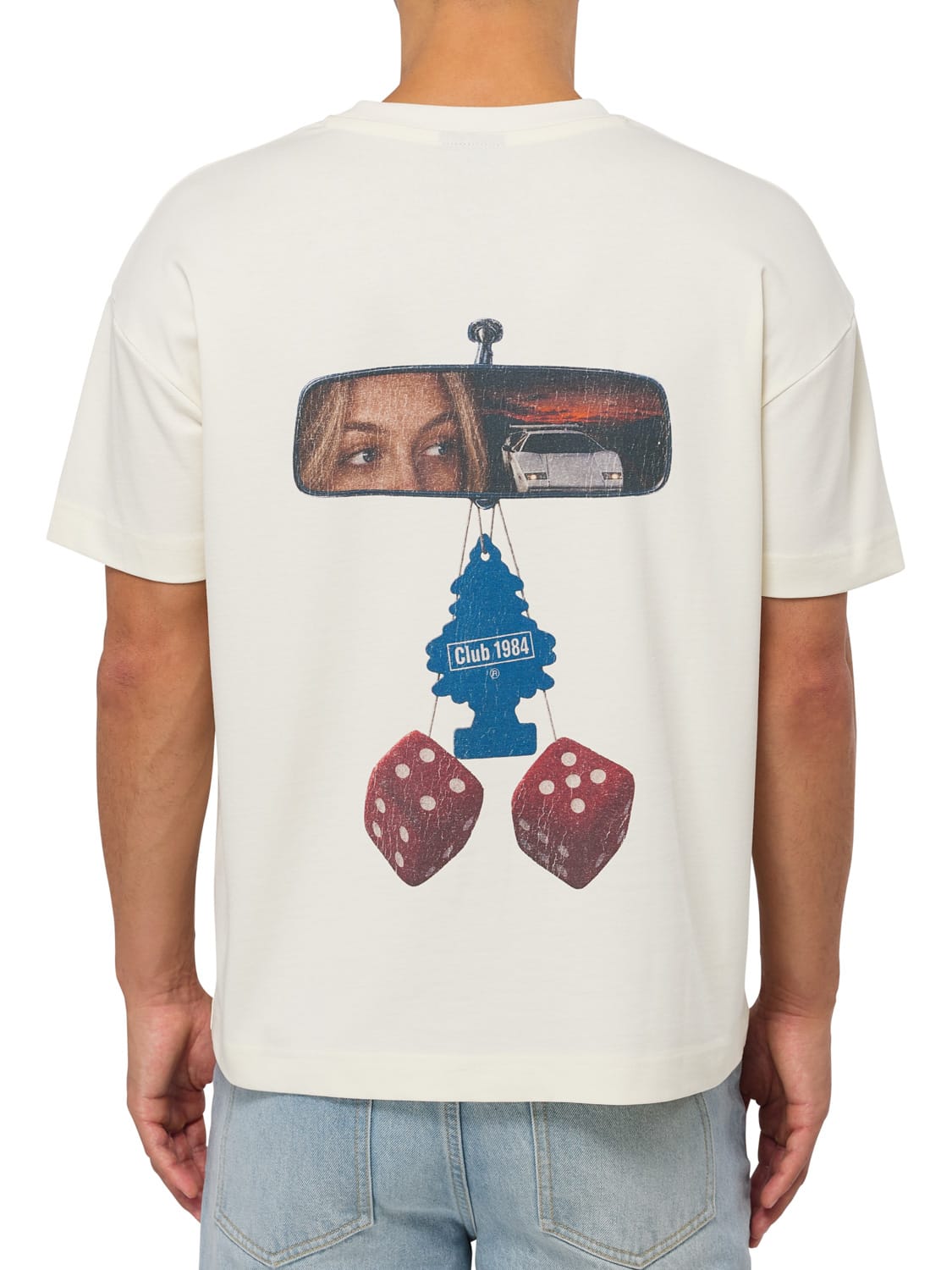 CLUB 1984. Rear View T-shirt - Off White T-Shirt