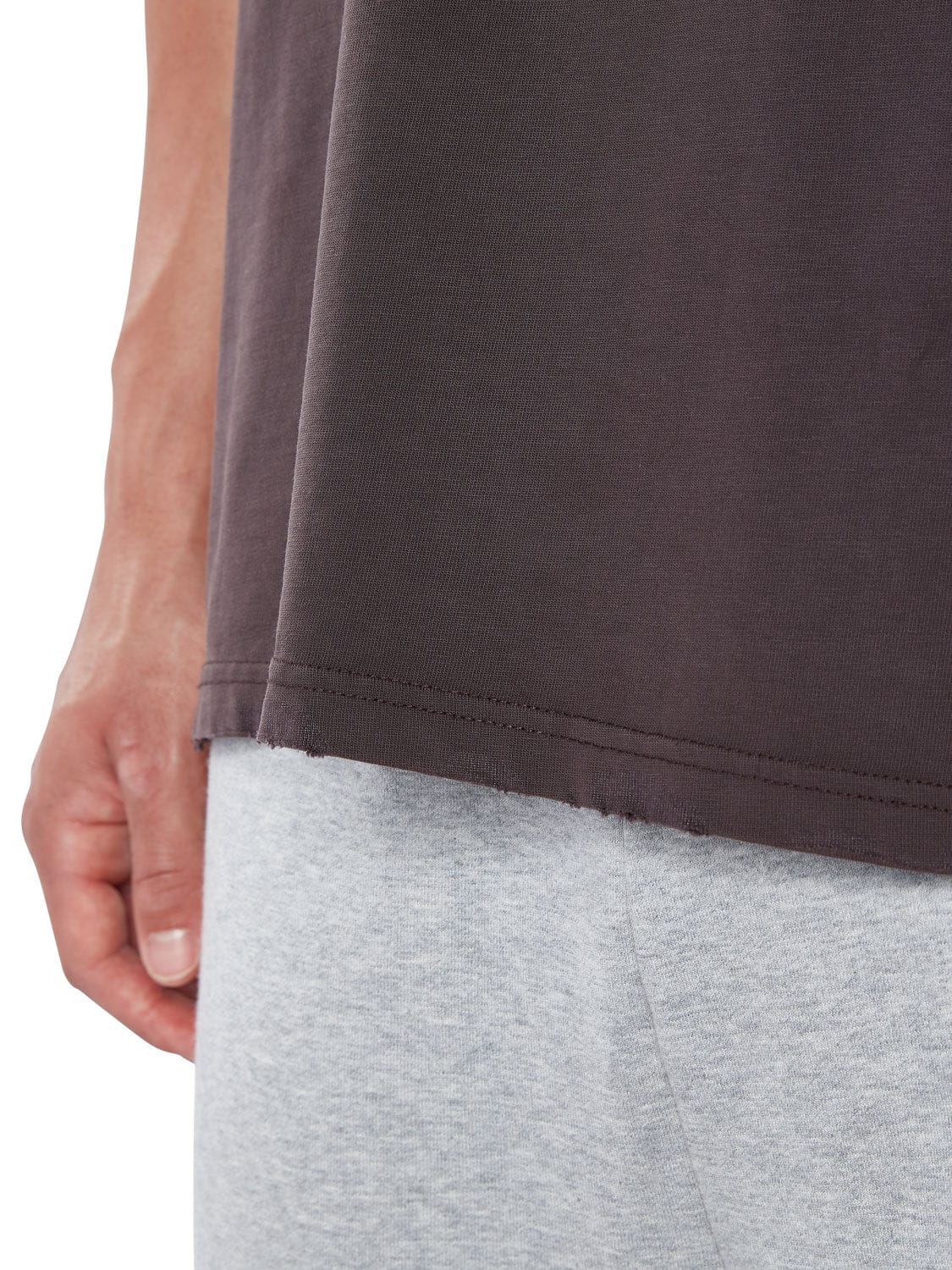 CLUB 1984. Residency Distressed T-Shirt - Coffee T-Shirt