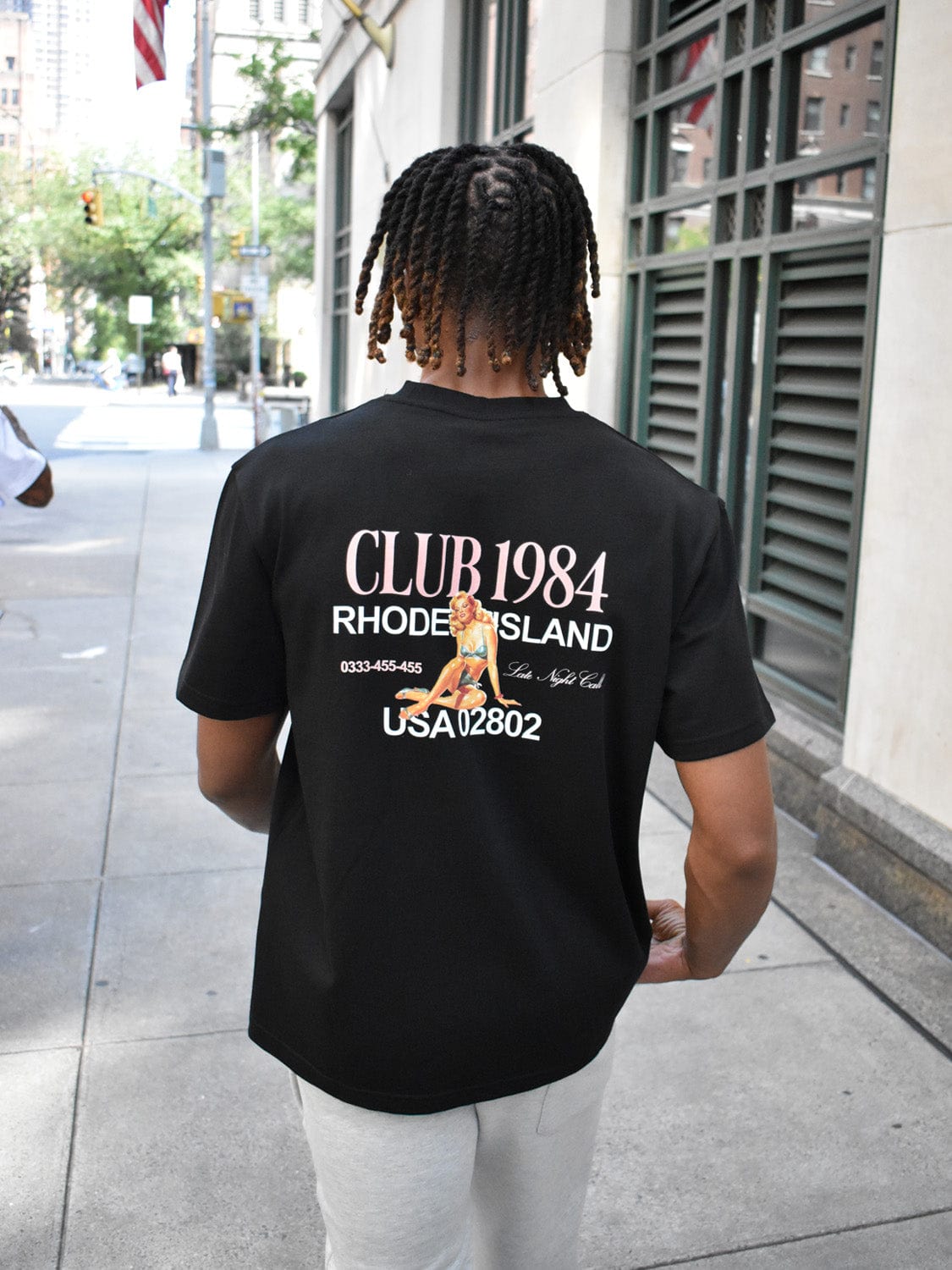 CLUB 1984. Rhode Island T-shirt - Black T-Shirt