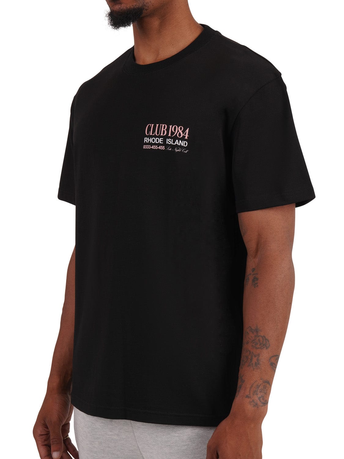 CLUB 1984. Rhode Island T-shirt - Black T-Shirt