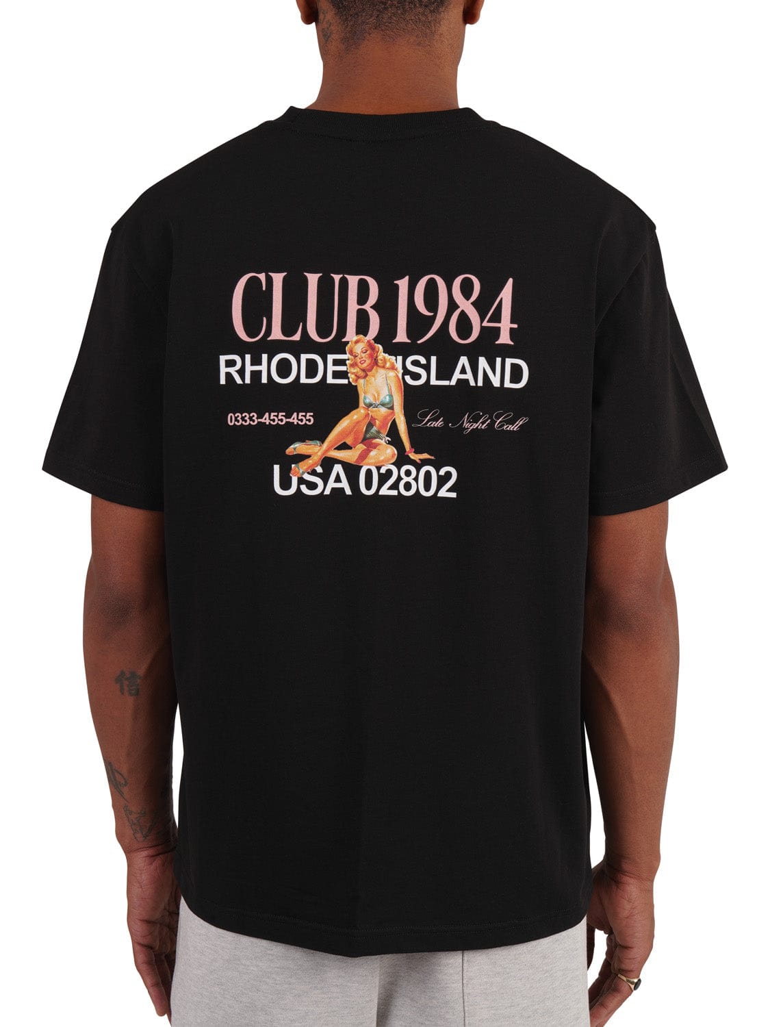 CLUB 1984. Rhode Island T-shirt - Black T-Shirt