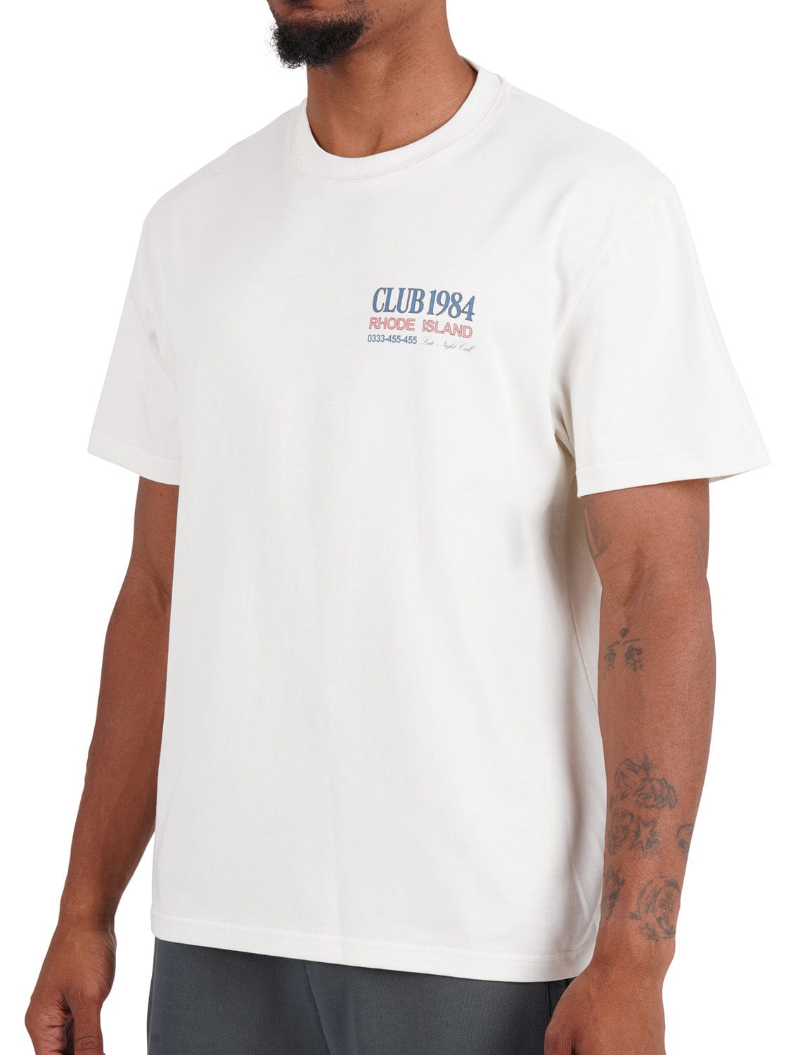 CLUB 1984. Rhode Island T-shirt - Off White T-Shirt
