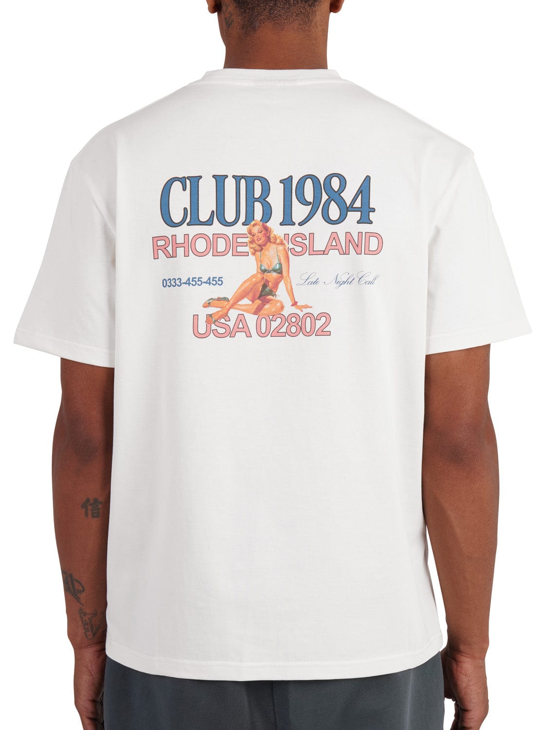 CLUB 1984. Rhode Island T-shirt - Off White T-Shirt