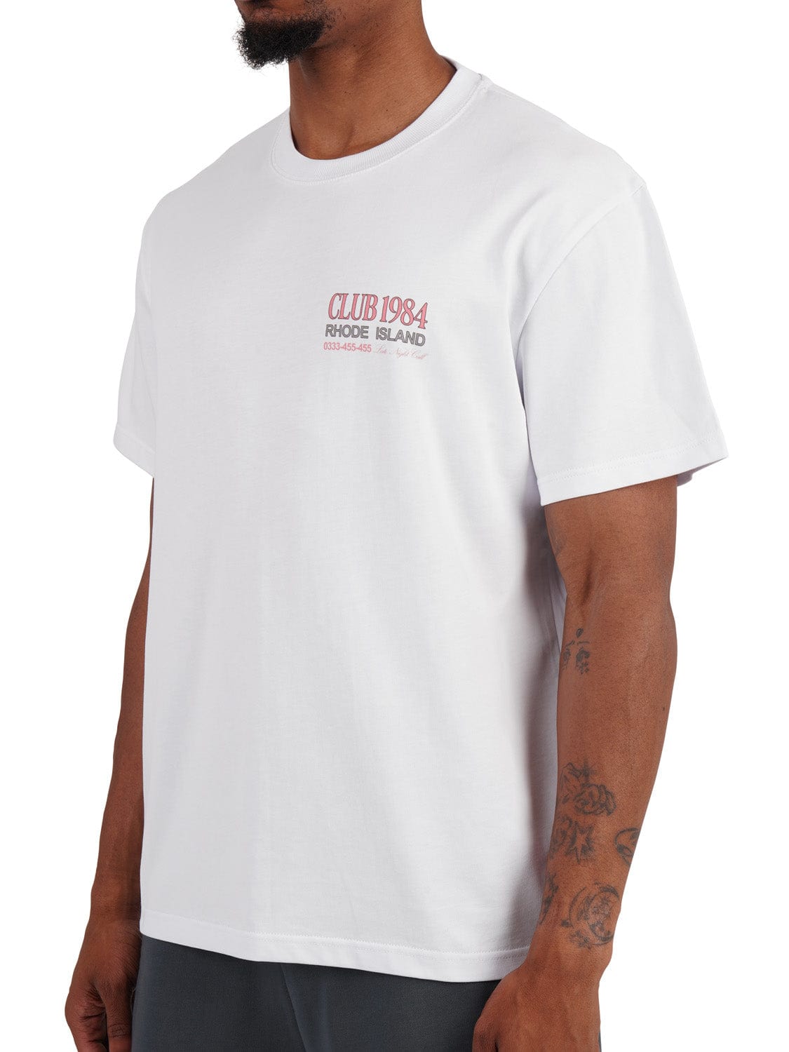 CLUB 1984. Rhode Island T-shirt - White T-Shirt