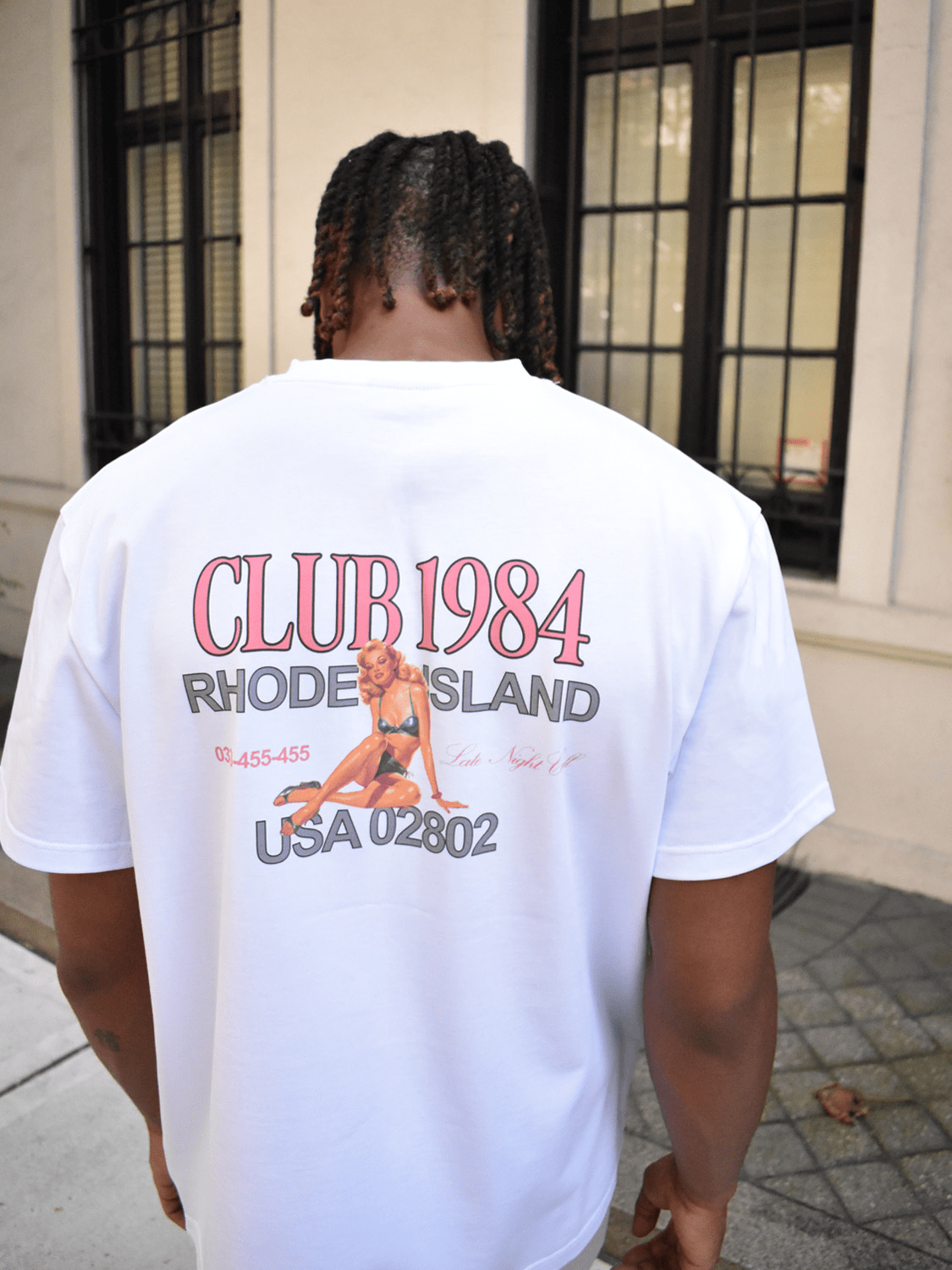CLUB 1984. Rhode Island T-shirt - White T-Shirt