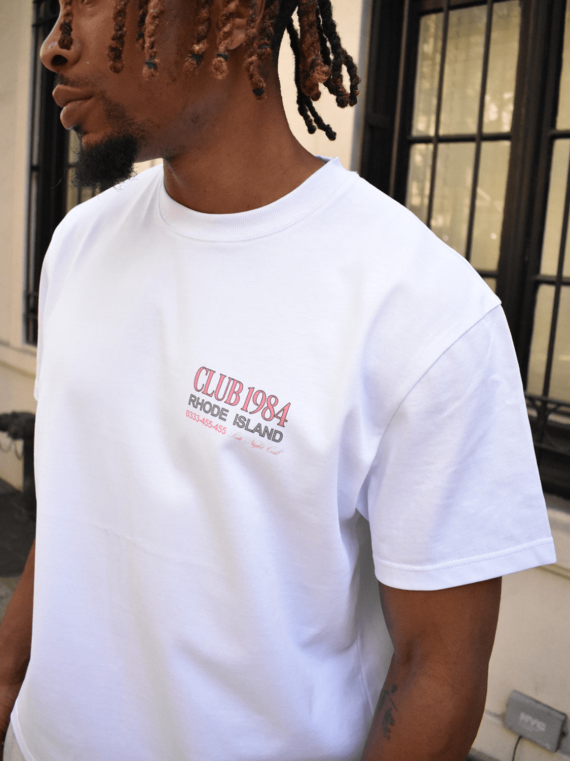 CLUB 1984. Rhode Island T-shirt - White T-Shirt