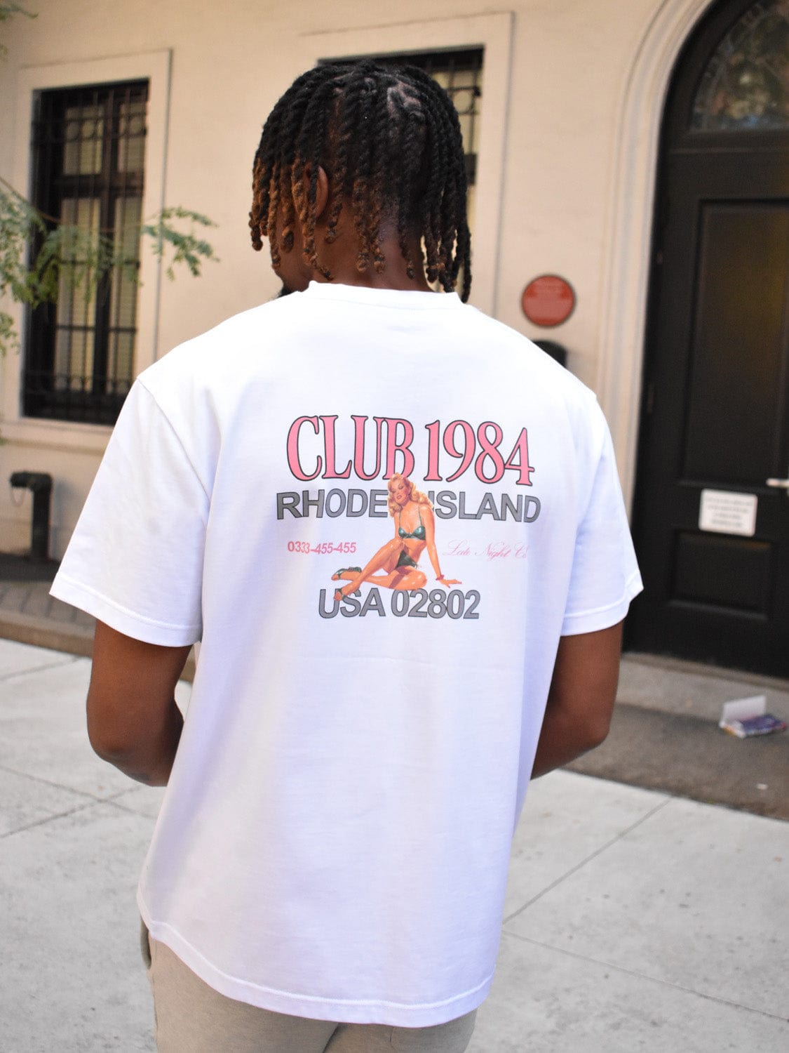 CLUB 1984. Rhode Island T-shirt - White T-Shirt