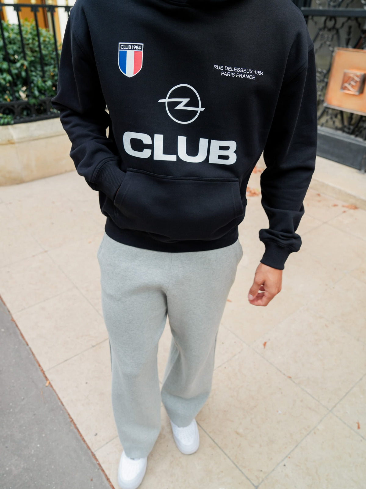 CLUB 1984. Rue Delesseux Hoodie - Black Hoodie