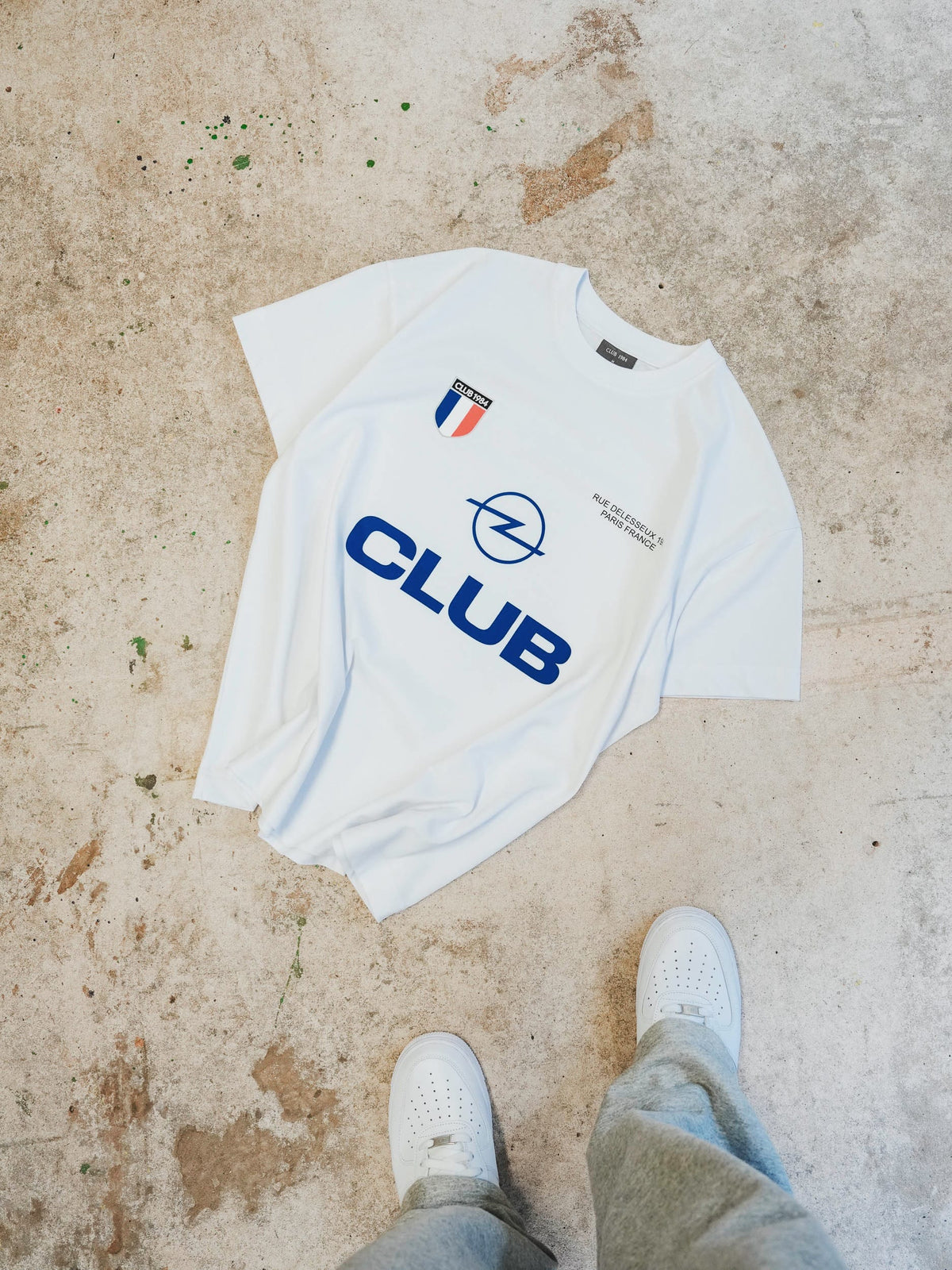 CLUB 1984. Rue Delesseux T-shirt - White T-Shirt