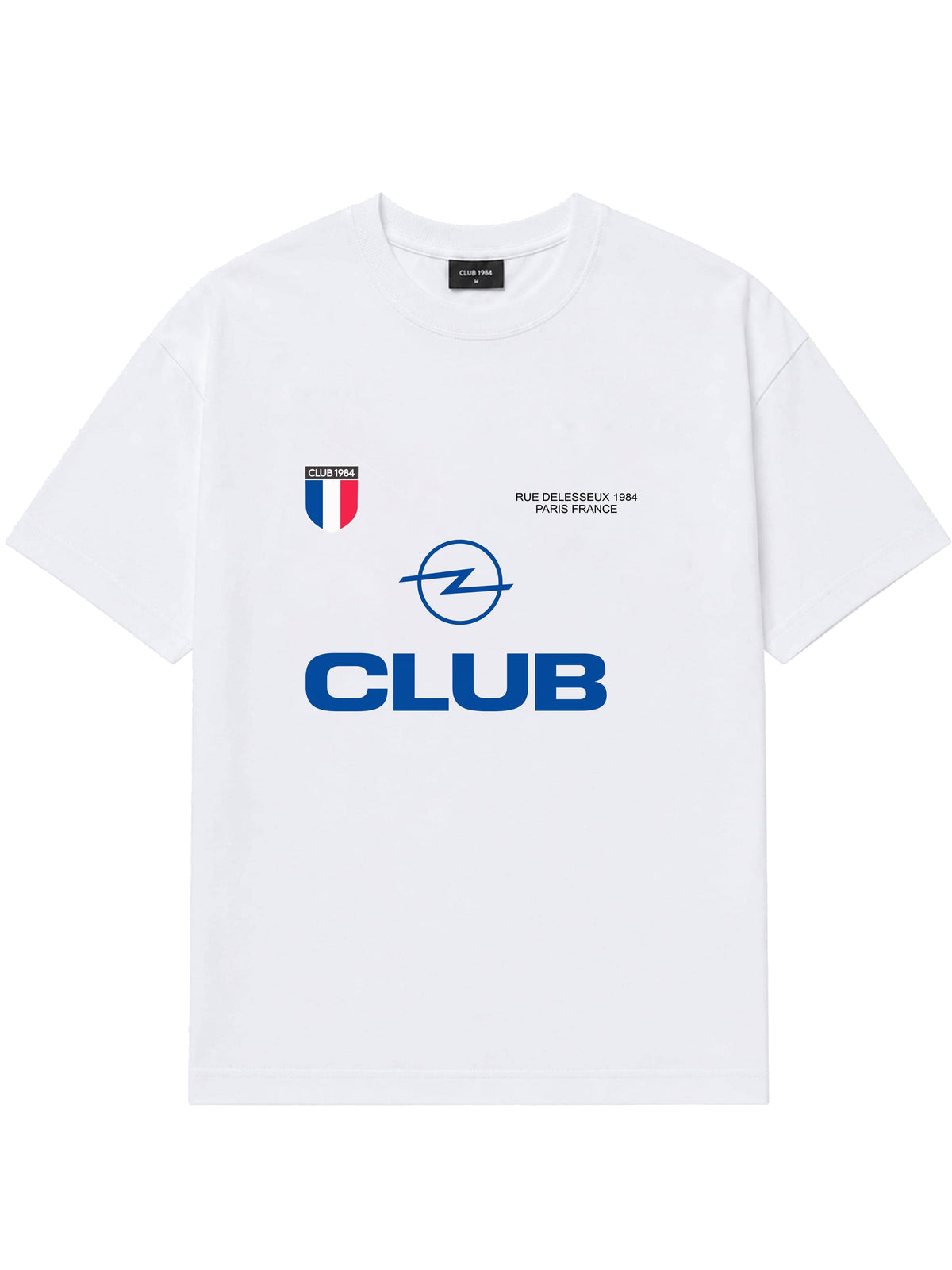 CLUB 1984. Rue Delesseux T-shirt - White T-Shirt