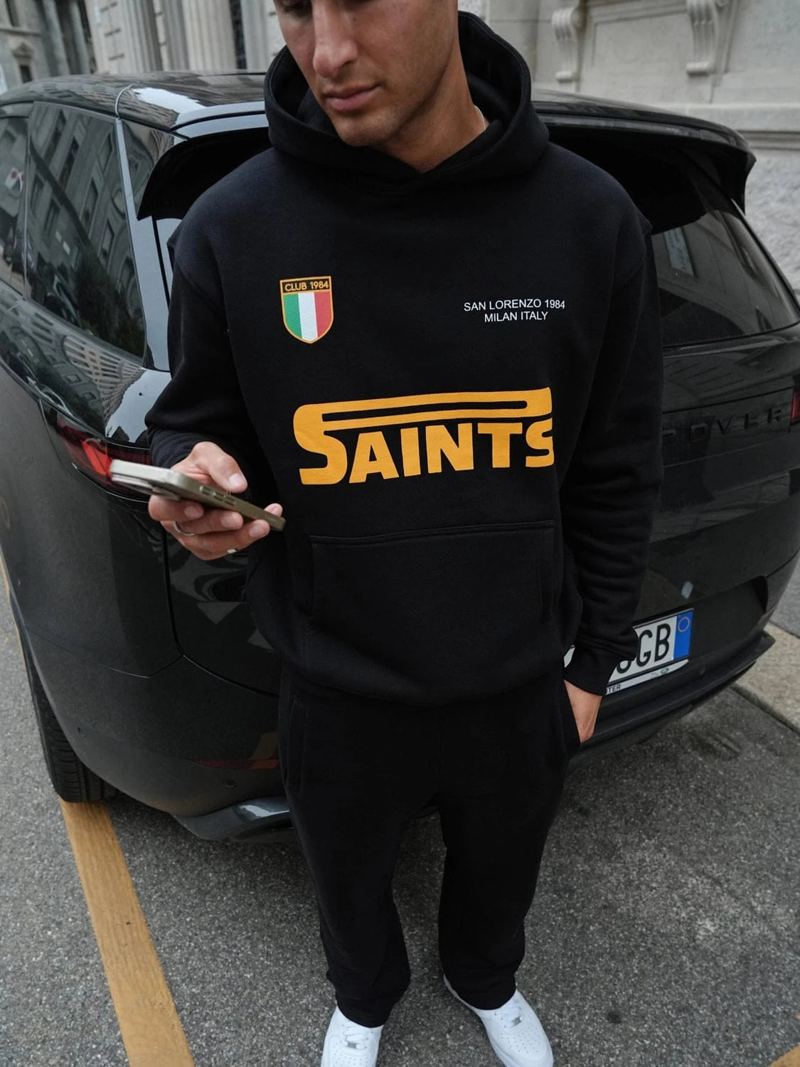 CLUB 1984. San Lorenzo Hoodie - Black Hoodie