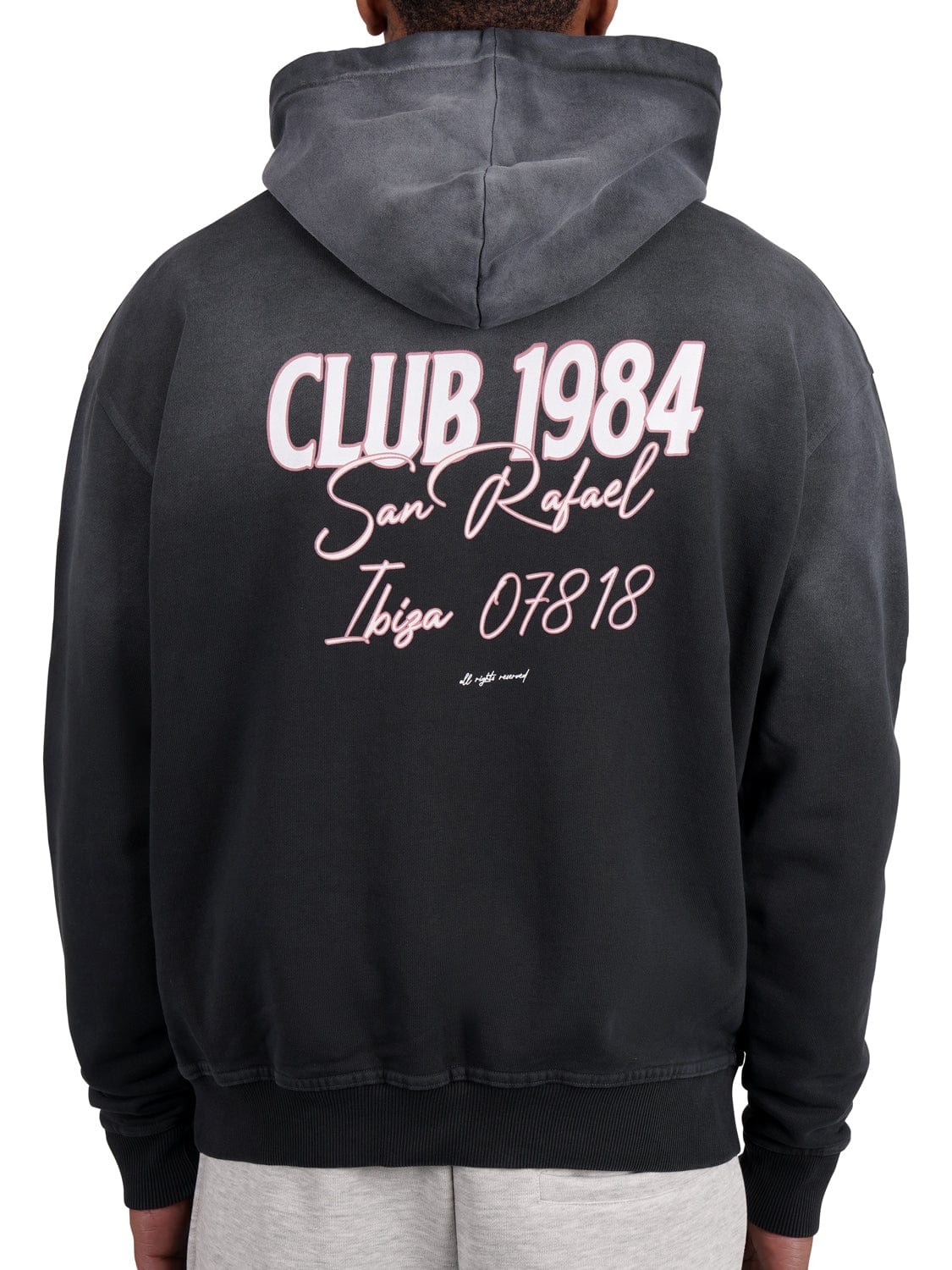 CLUB 1984. San Rafael Hoodie - Washed Black Hoodie