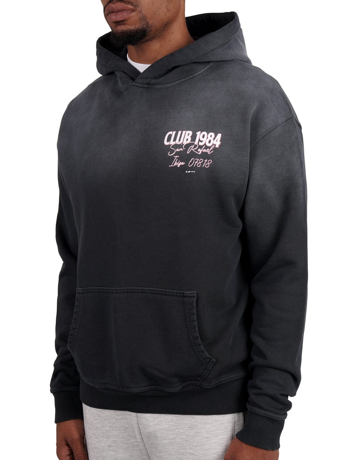 CLUB 1984. San Rafael Hoodie - Washed Black Hoodie