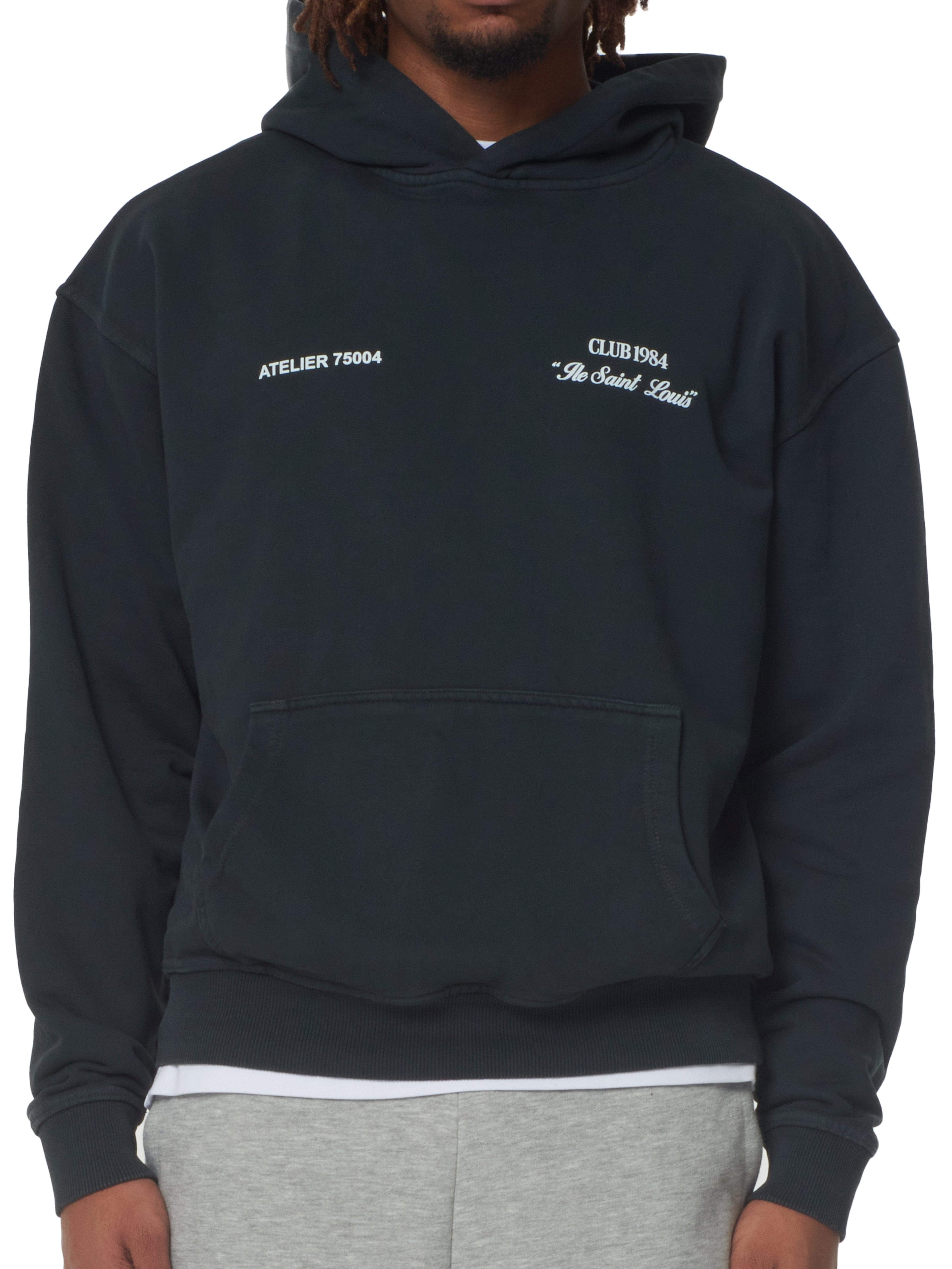 CLUB 1984. Signature Hoodie - Washed Black Hoodie