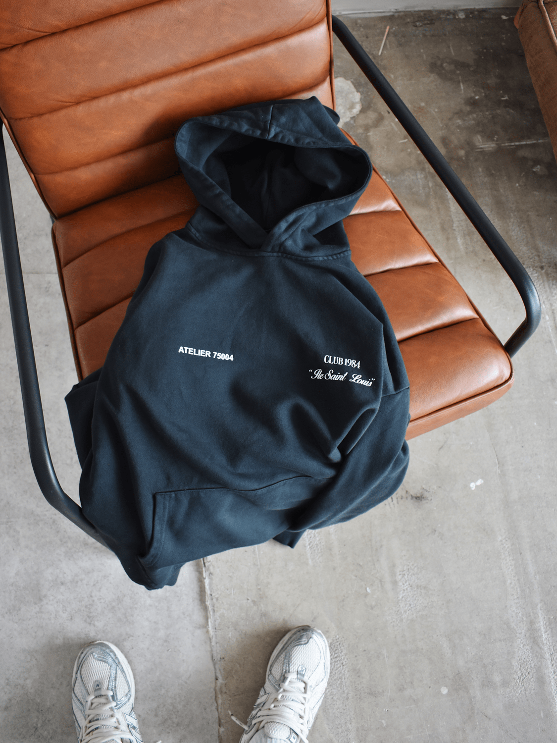 CLUB 1984. Signature Hoodie - Washed Black Hoodie