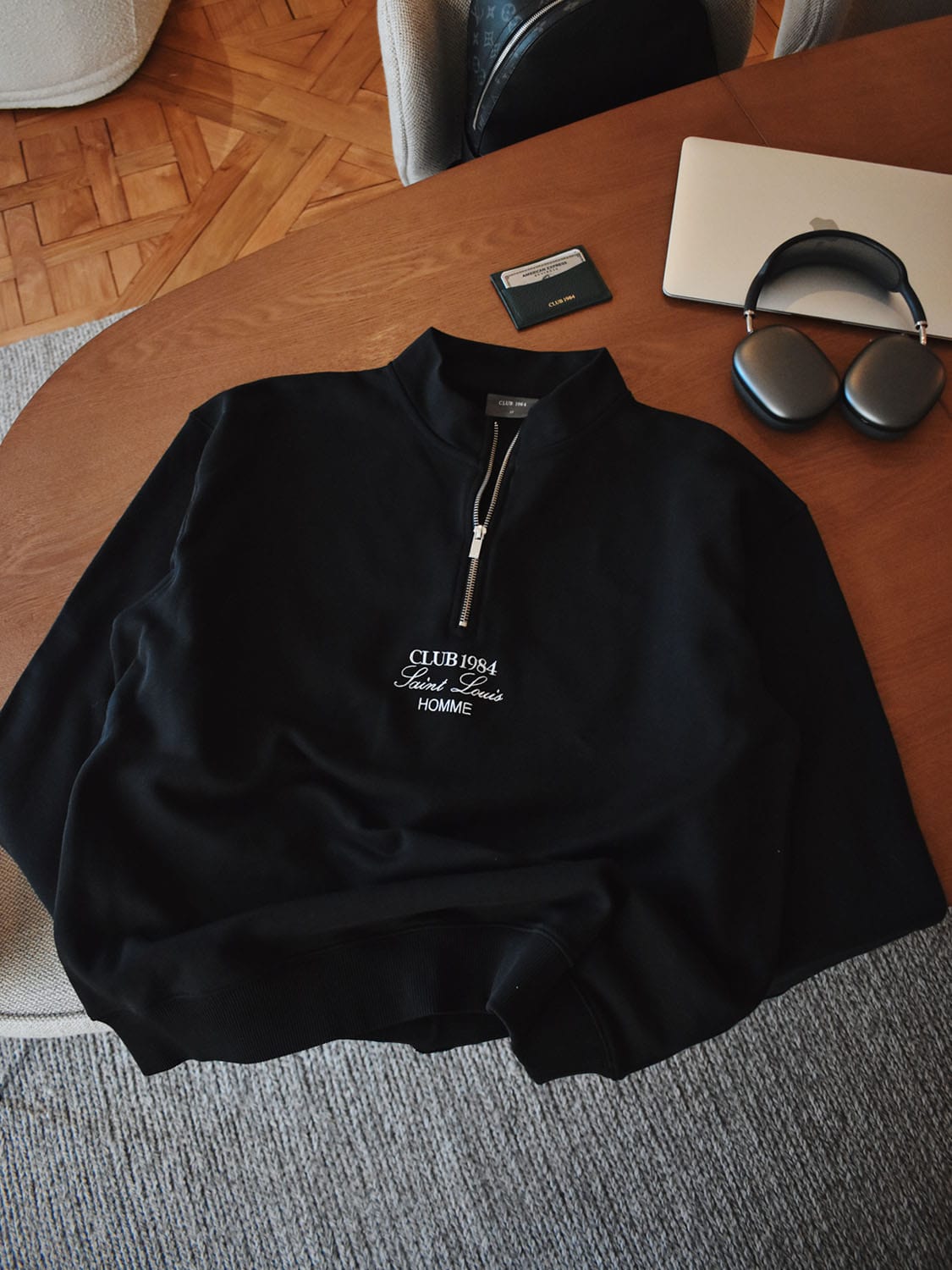 CLUB 1984. SL Homme 1/4 Zip - Black 1/4 zip