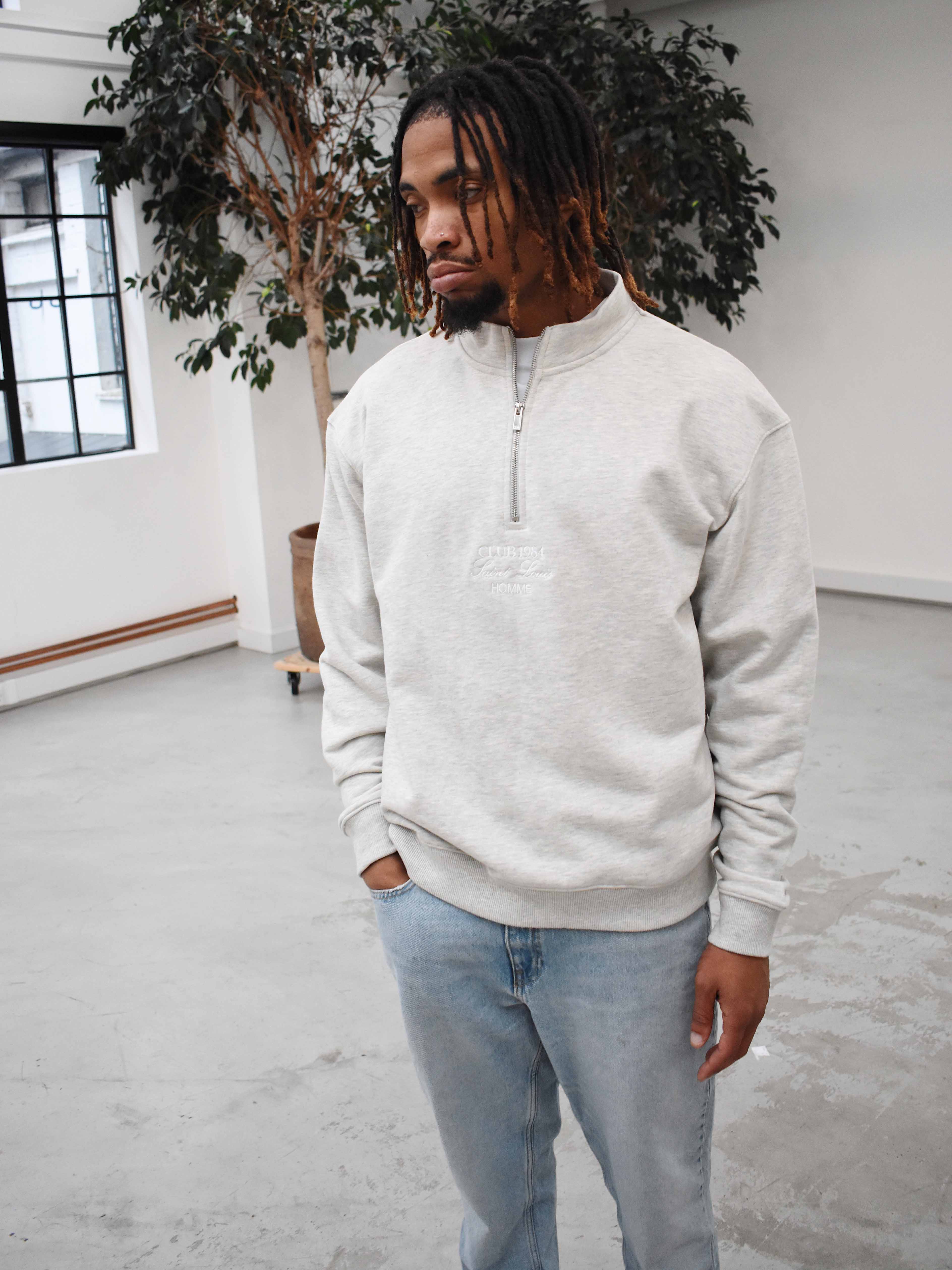 CLUB 1984. SL Homme 1/4 Zip - Grey 1/4 zip