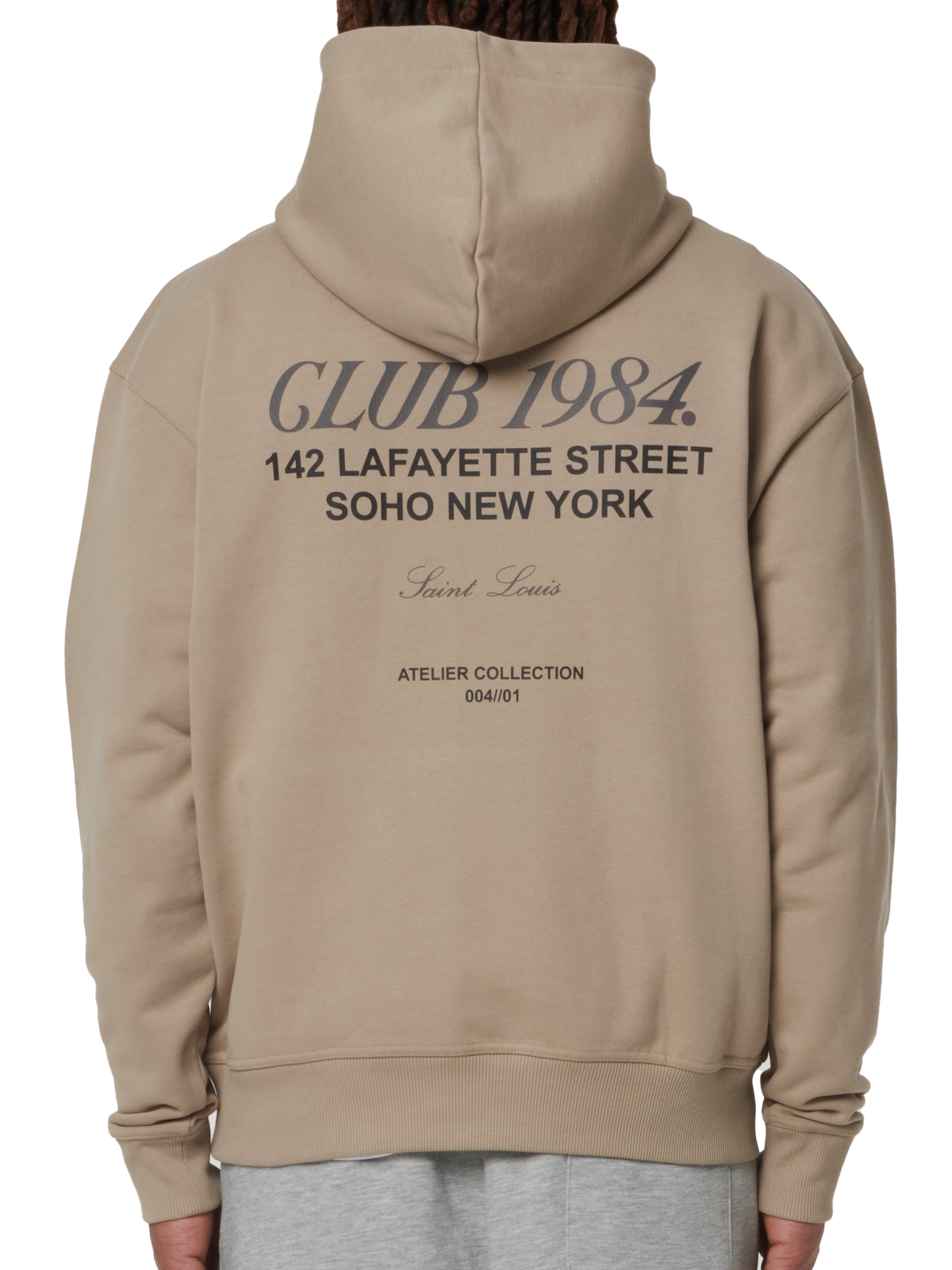 CLUB 1984. Soho Hoodie - Dark Taupe Hoodie