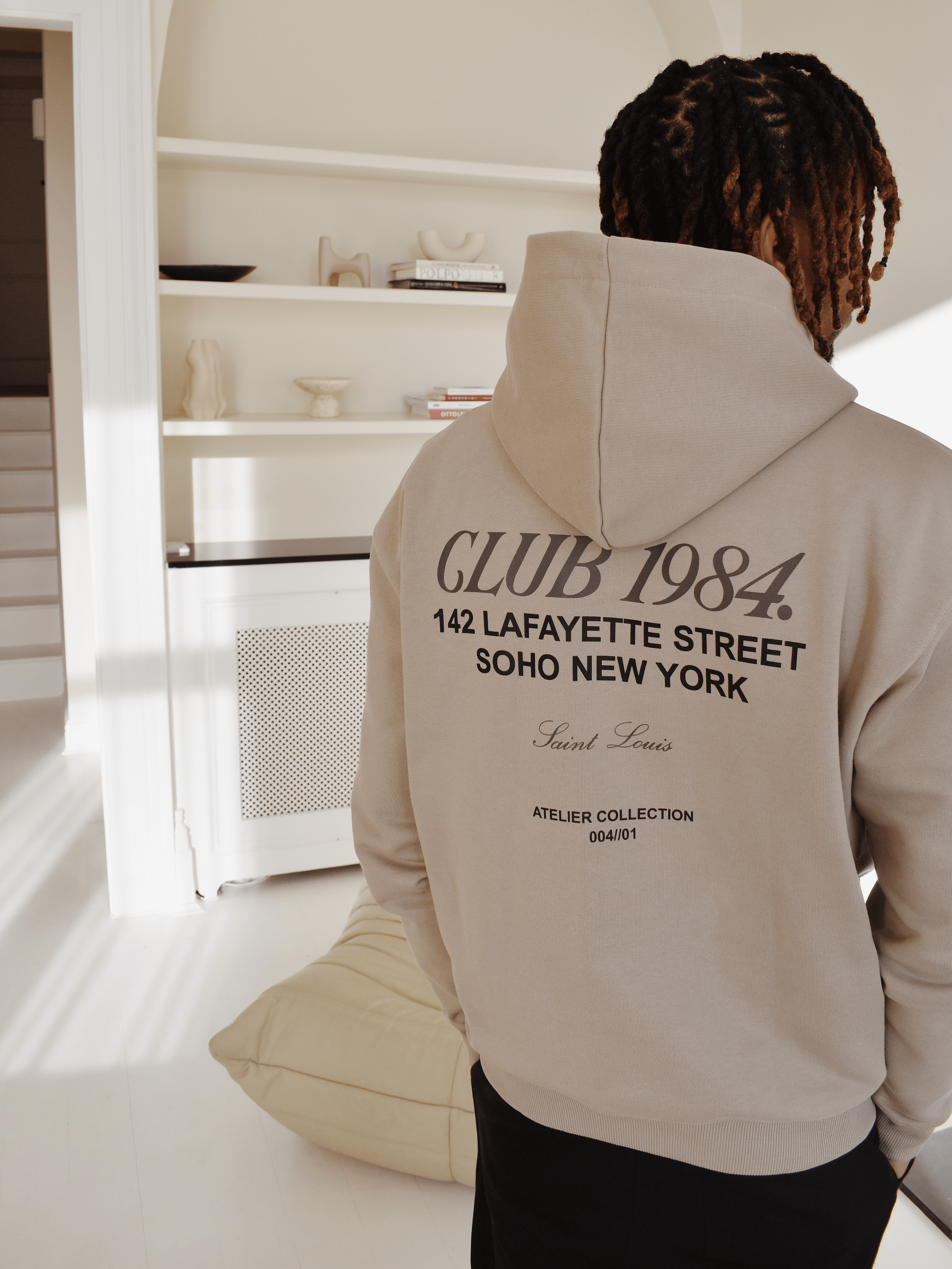 CLUB 1984. Soho Hoodie - Dark Taupe Hoodie