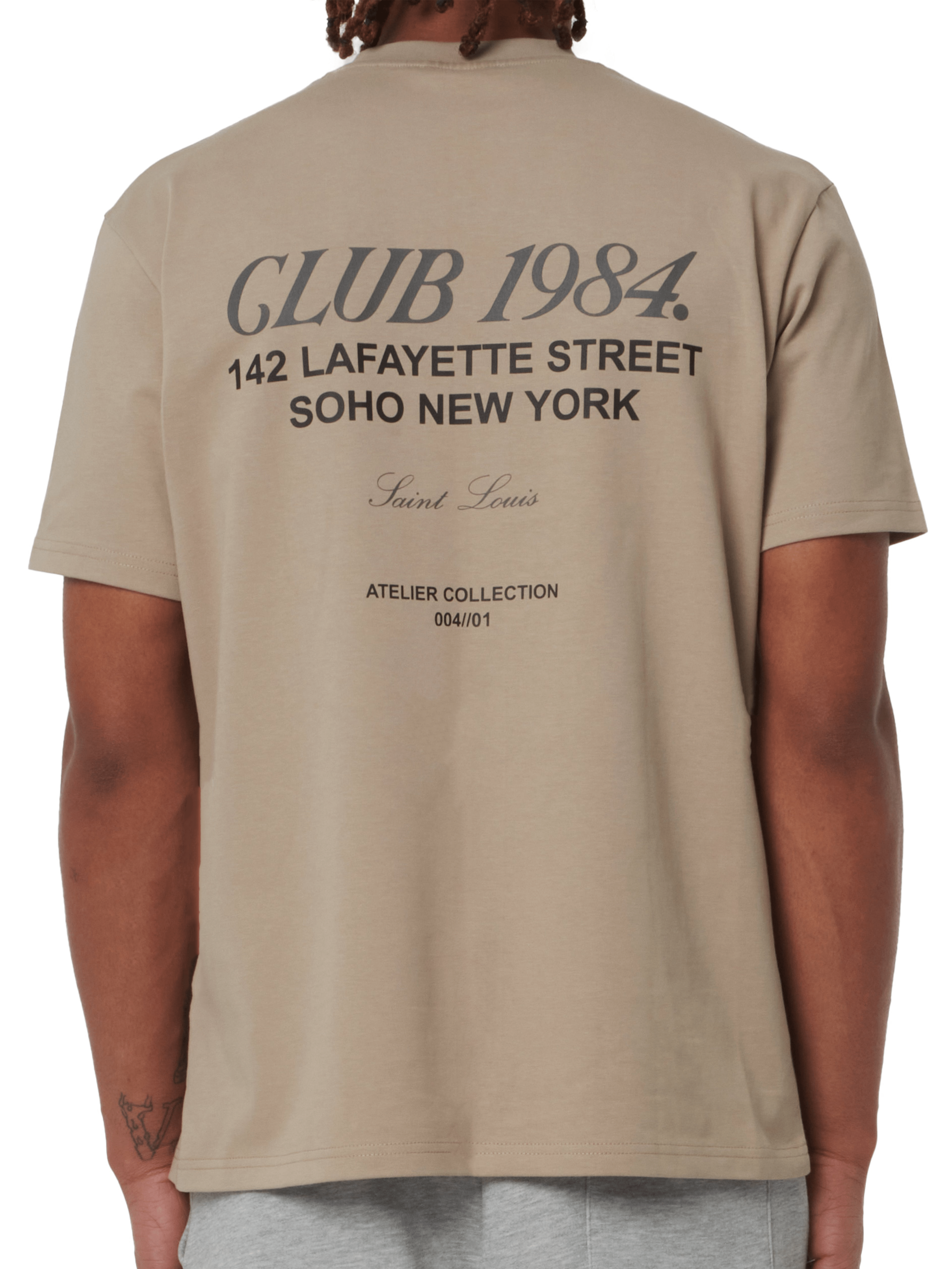 CLUB 1984. Soho T-shirt - Dark Taupe T-Shirt