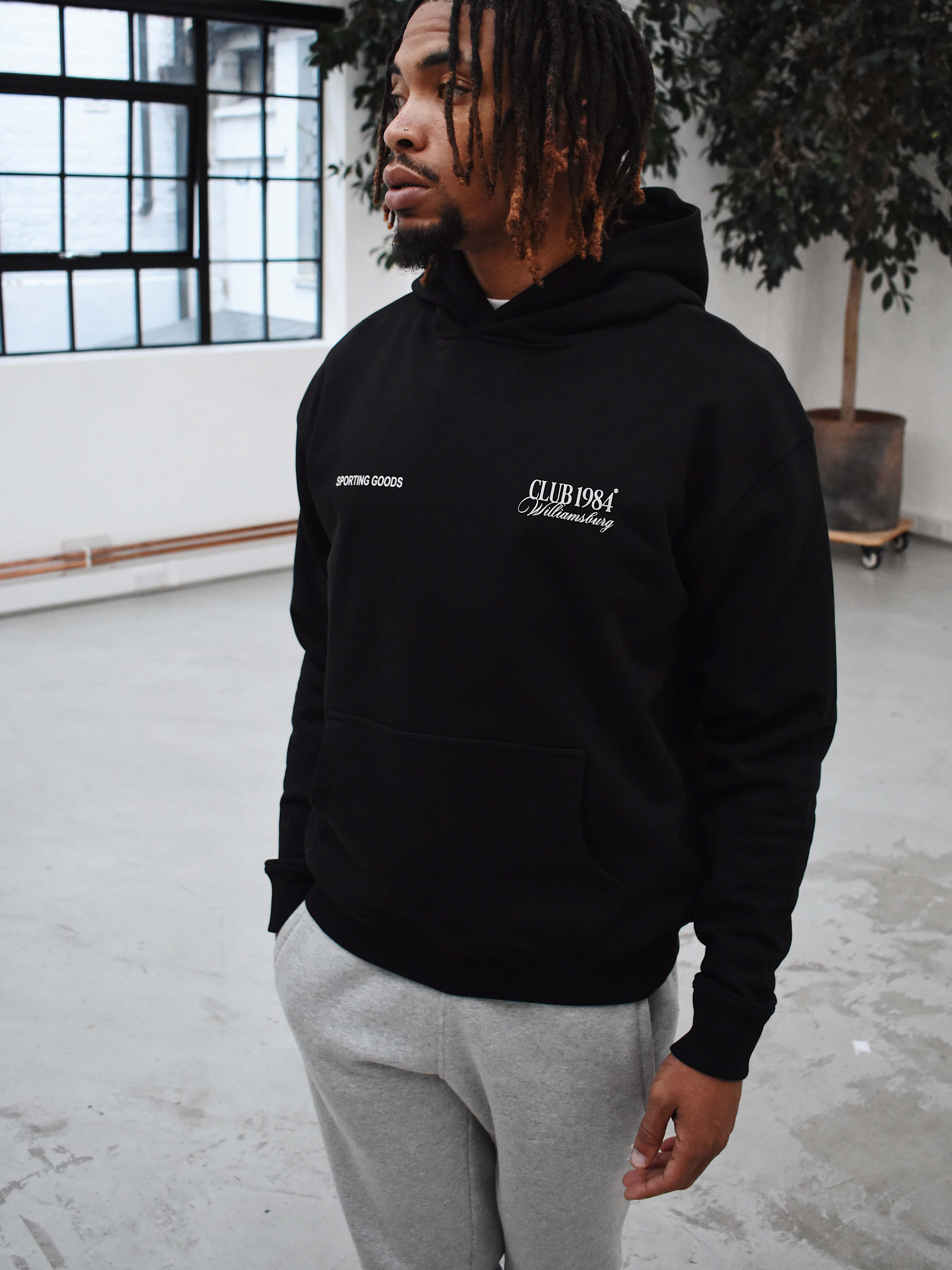 CLUB 1984. Sporting Goods Hoodie - Black Hoodie