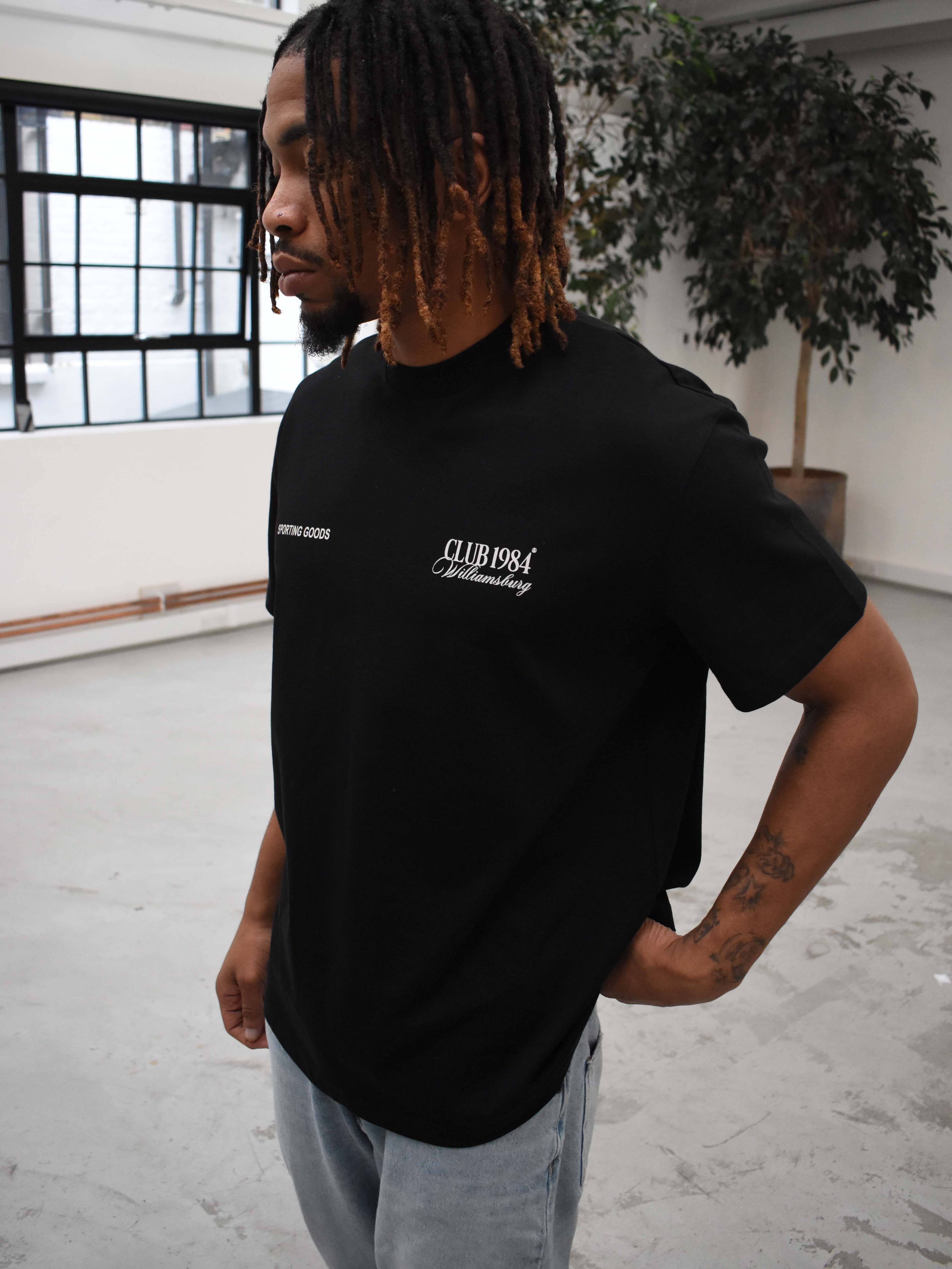 CLUB 1984. Sporting Goods T-shirt - Black T-Shirt