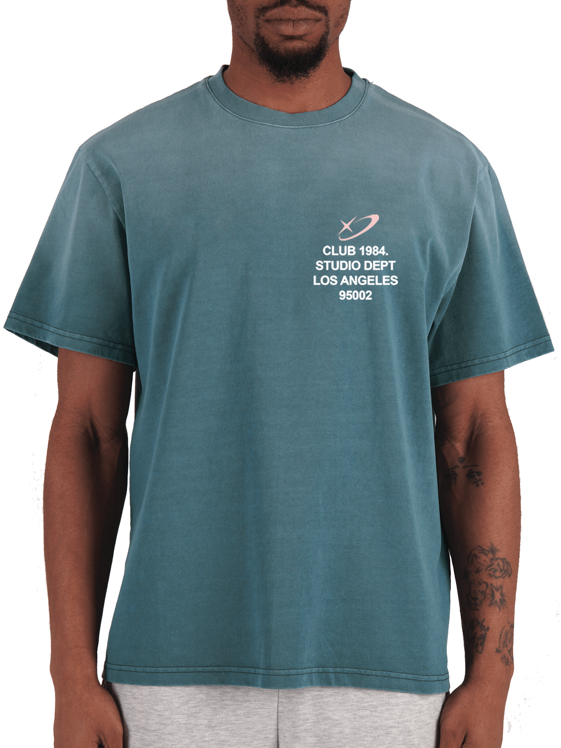 CLUB 1984. Studio Dept T-shirt - Washed Teal T-Shirt