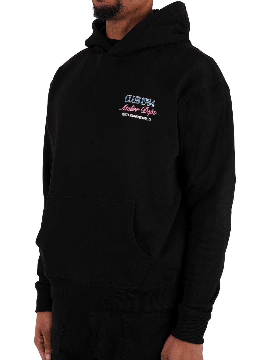 CLUB 1984. Sunset BLVD Hoodie - Black Hoodie