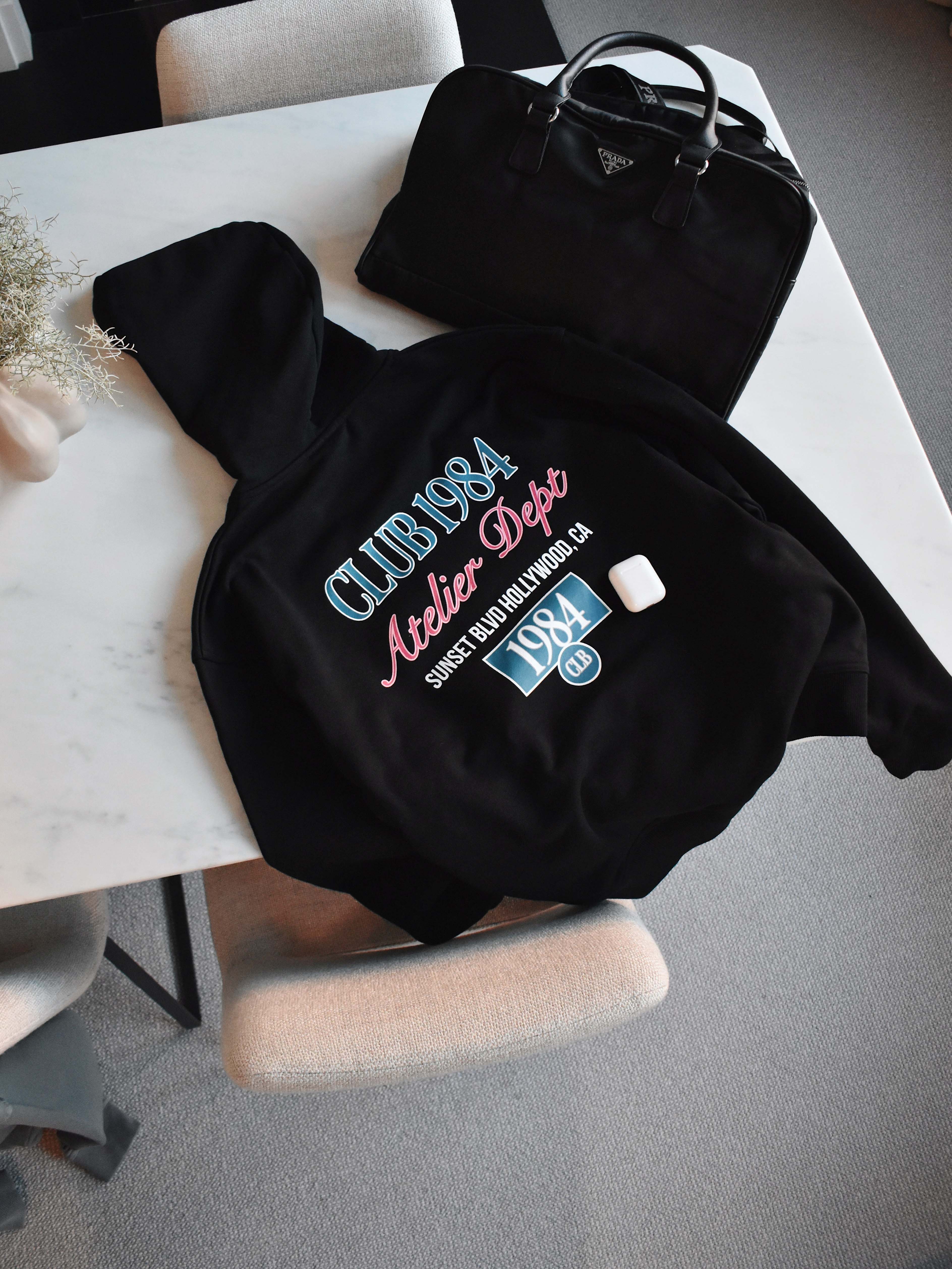 CLUB 1984. Sunset BLVD Hoodie - Black Hoodie