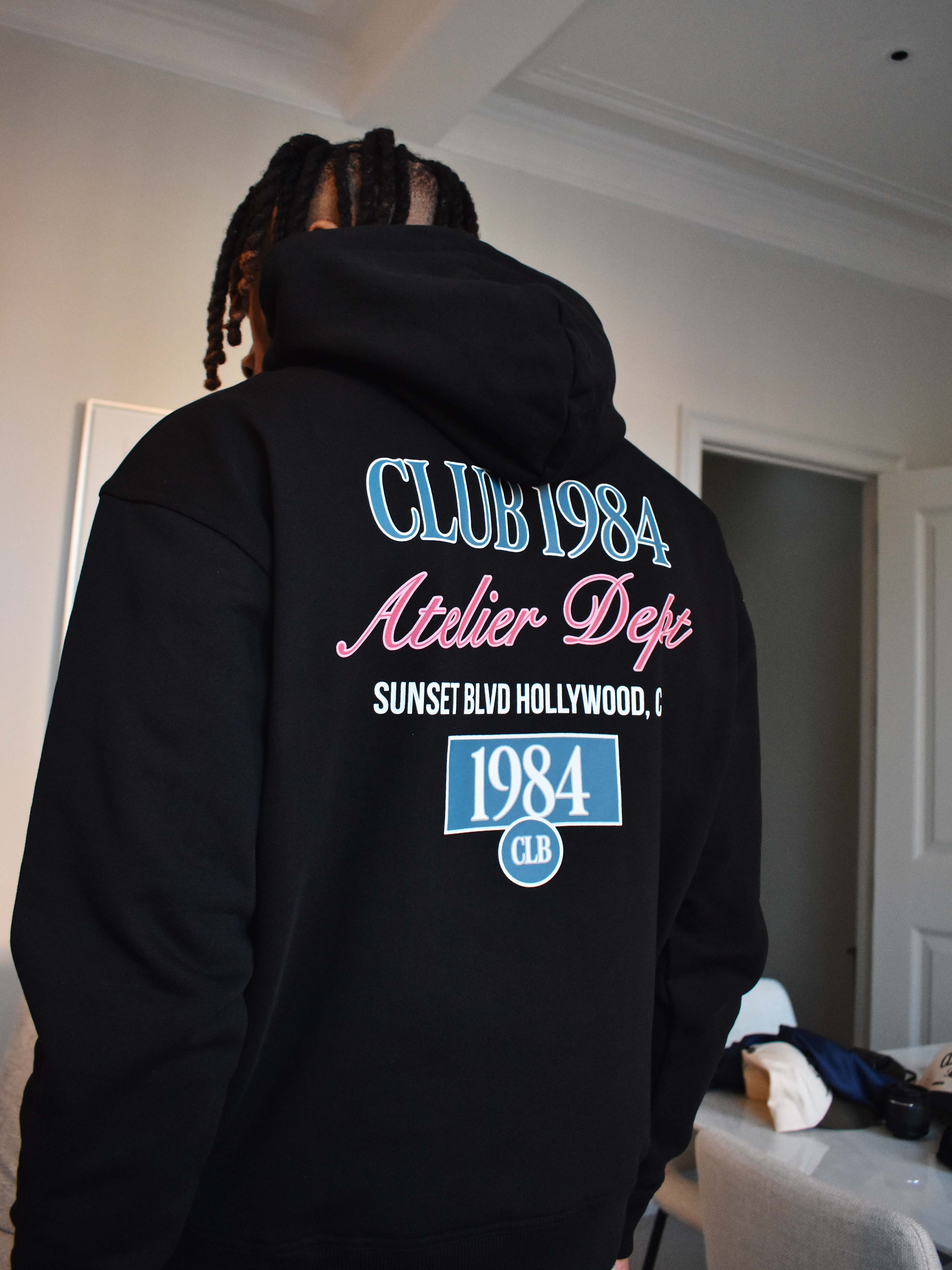 CLUB 1984. Sunset BLVD Hoodie - Black Hoodie