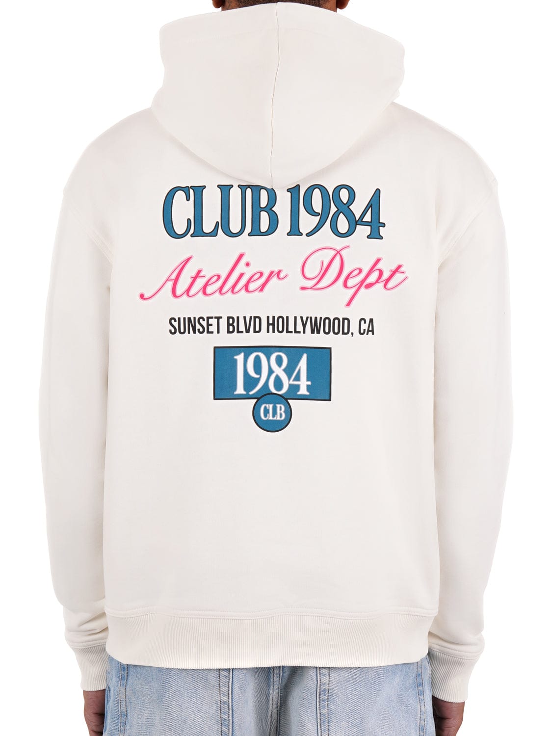 CLUB 1984. Sunset BLVD Hoodie - Off White Hoodie