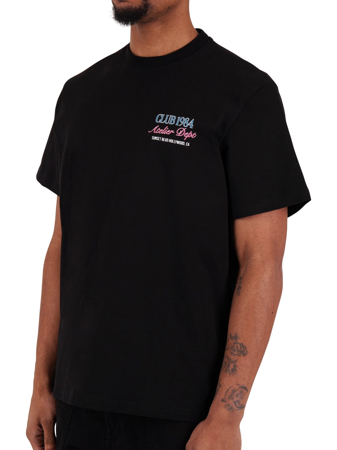 CLUB 1984. Sunset BLVD T-shirt - Black T-Shirt