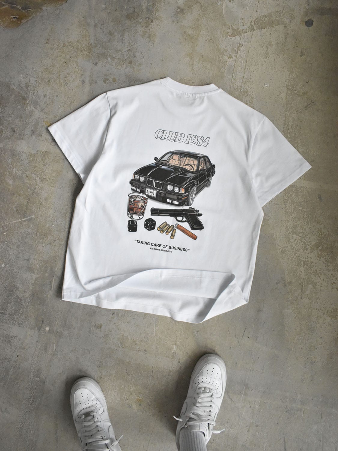 CLUB 1984. The Business T-shirt - White T-Shirt