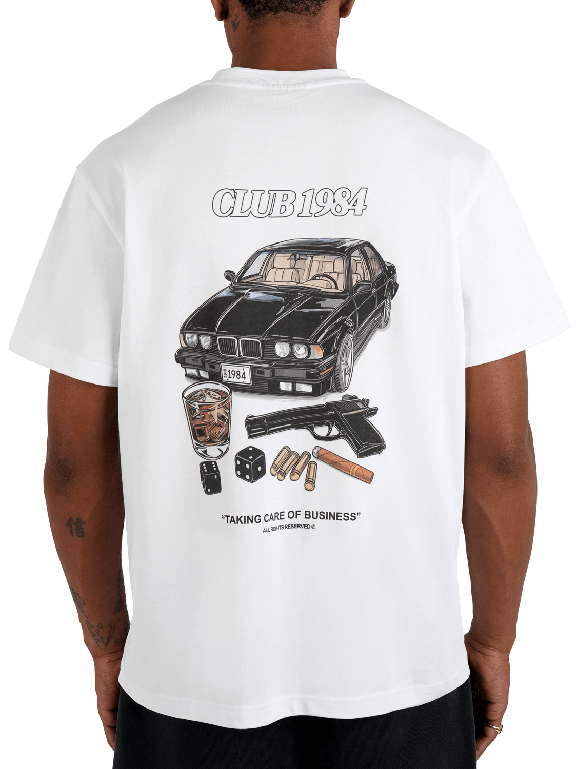 CLUB 1984. The Business T-shirt - White T-Shirt