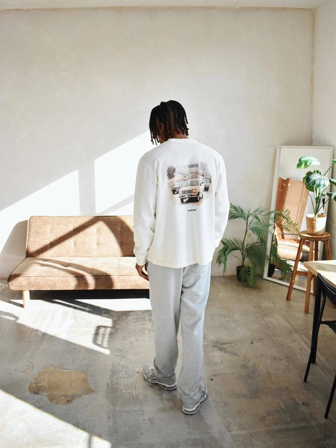 CLUB 1984. The Getaway Long Sleeve T-shirt - Off White T-Shirt